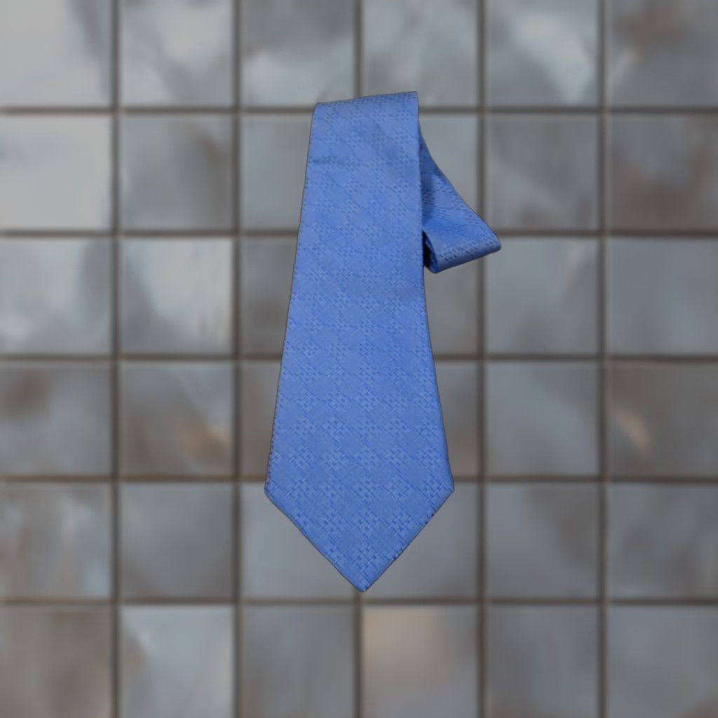 Donna Karan Donna Karan Neck Tie One Size Blue Silk Abstract Designer Luxury Made in USA Mens Size ONE SIZE - 1 Thumbnail