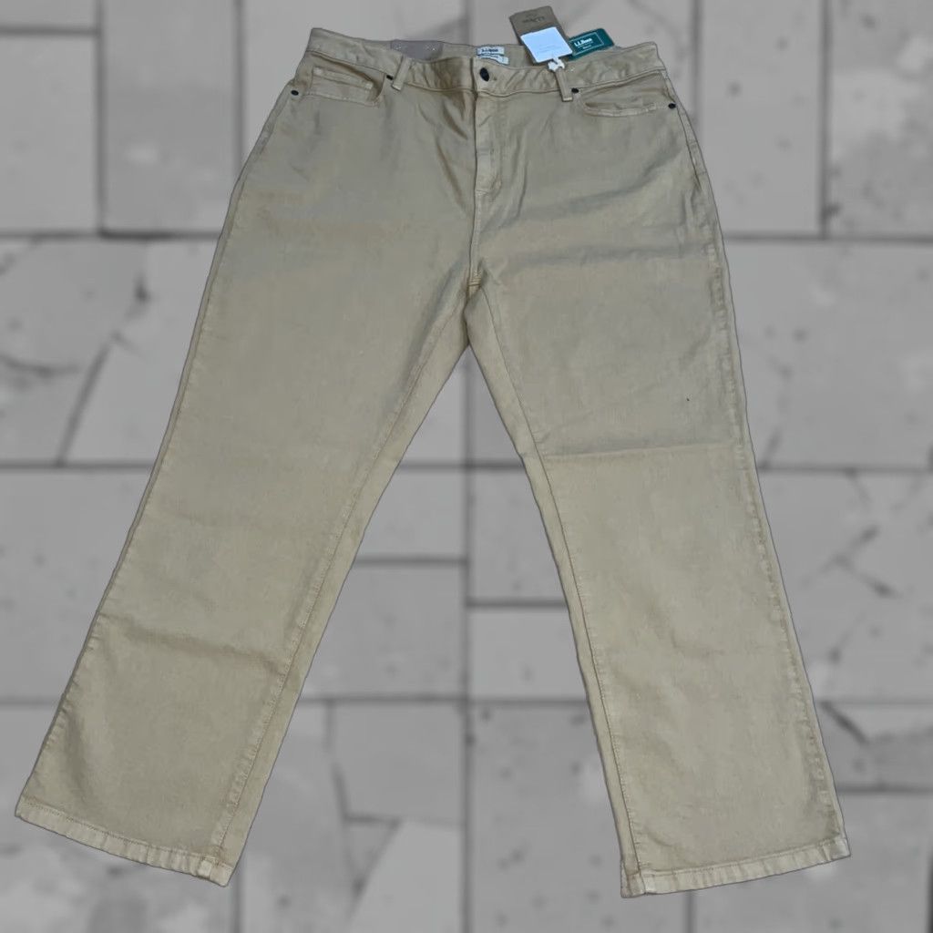 Vintage NWT L.L.Bean classic fit tan pants Womens Size 20 Size 42" / US 20 - 1 Thumbnail