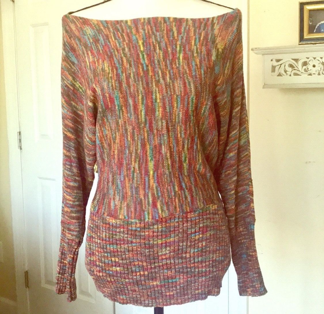 Other SANS SOUCI SEMI OFF SHOULDER MULTI COLOR PULLOVER SWEATER Size M / US 6-8 / IT 42-44 - 8 Thumbnail