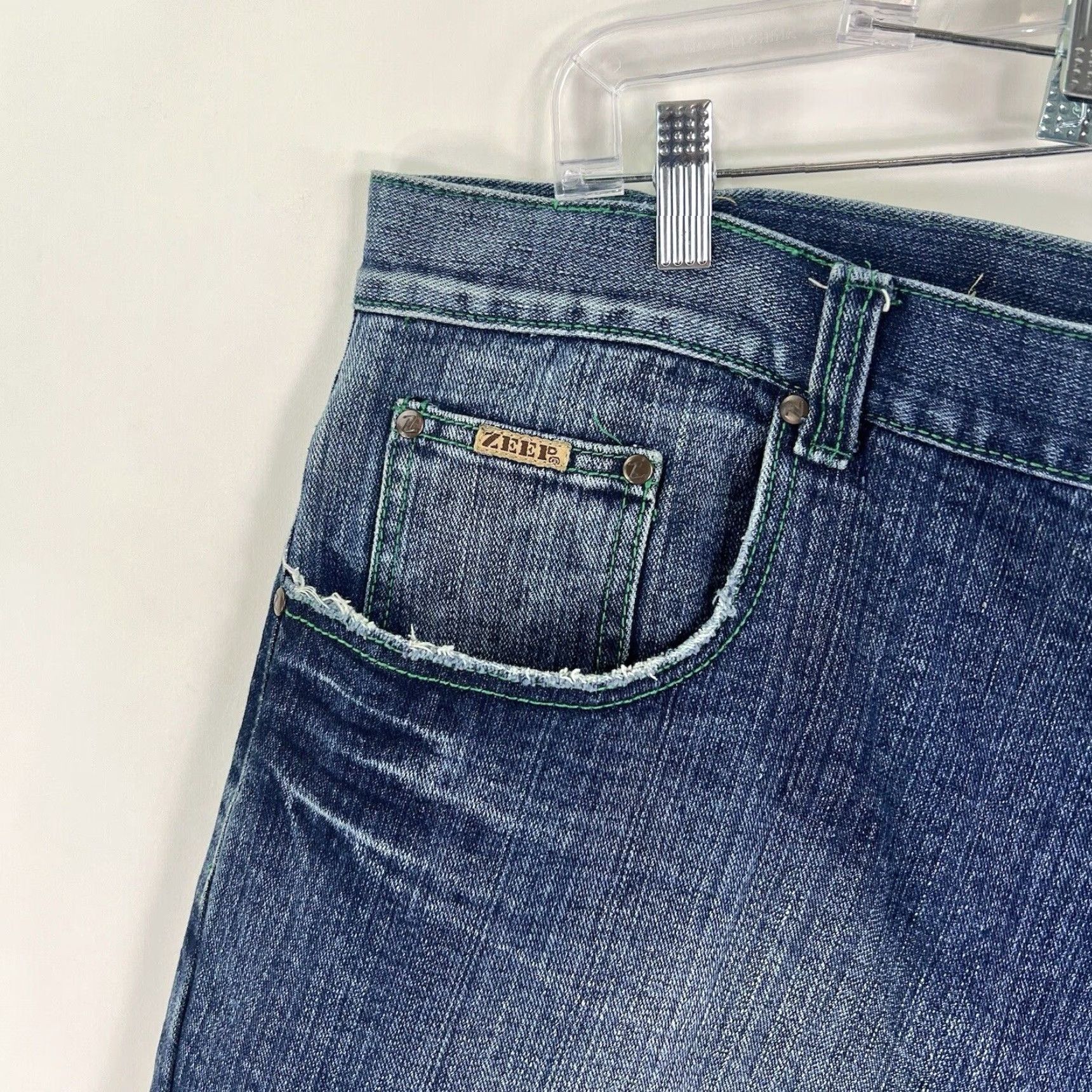 Denime VINTAGE ZEEP Denim Shorts Mens Size 50 Blue Bermuda 90s Grunge Size US 34 / EU 50 - 4 Thumbnail