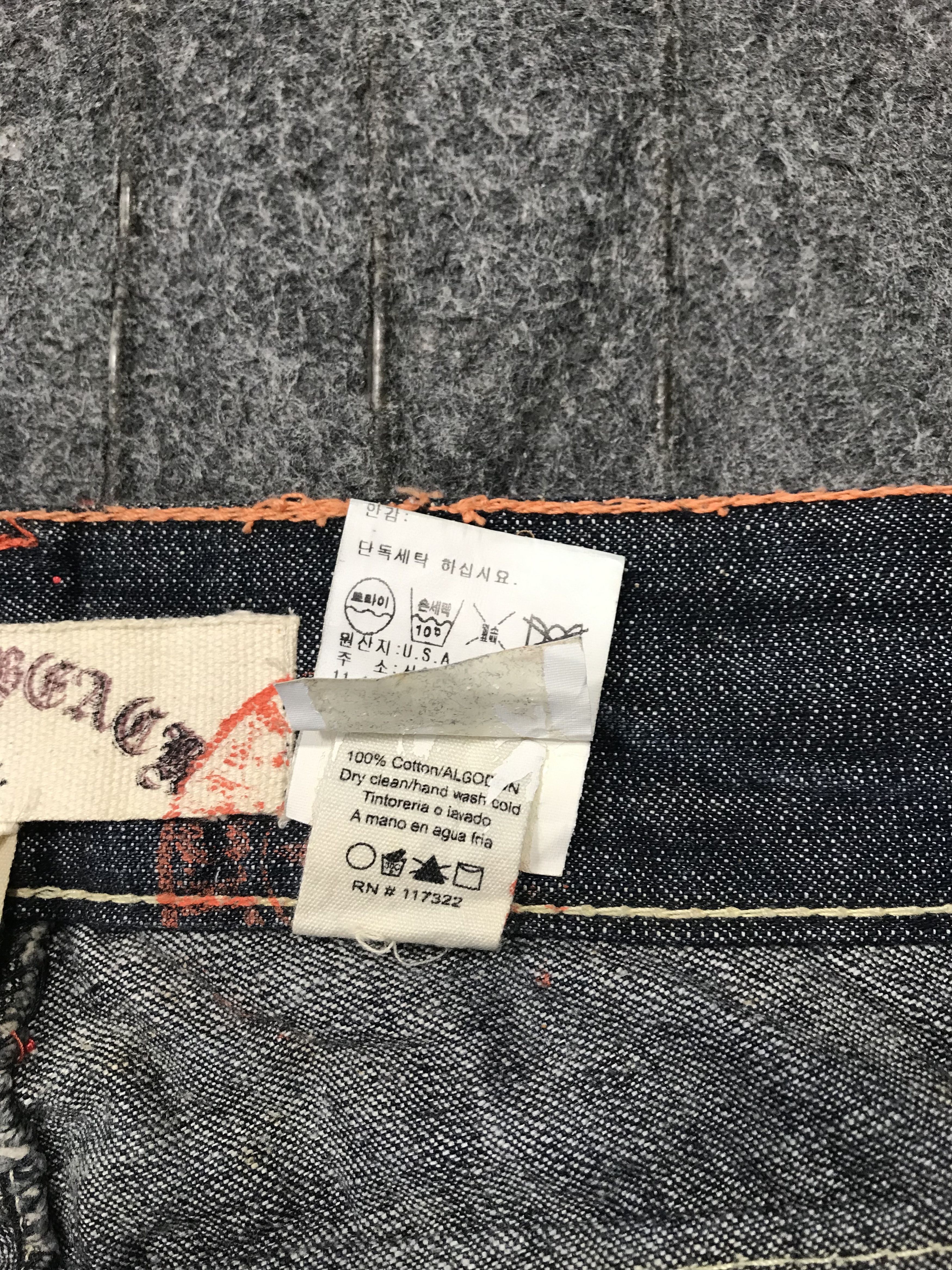 Vintage Laguna Beach Jean Co Cross Skull Logo Indigo Denim Size US 34 / EU 50 - 8 Thumbnail