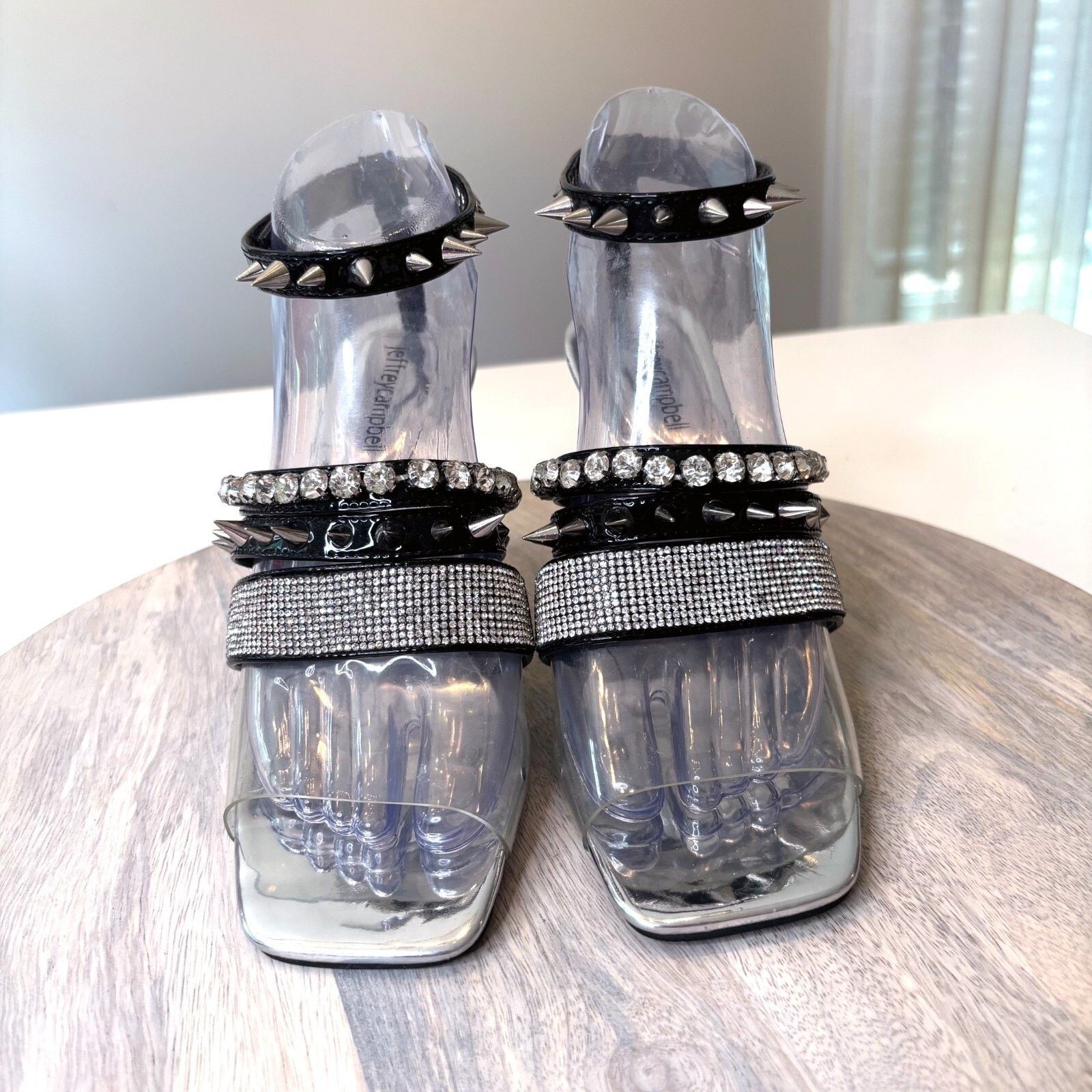 Jeffrey Campbell Jeffrey Campbell Women's Rhinestone Silver Heels US Size 7.5 Size US 7.5 / IT 37.5 - 4 Thumbnail