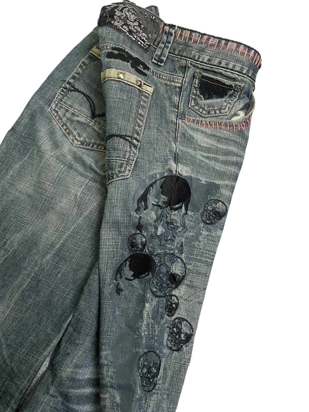 Hysteric Glamour × If Six Was Nine × Japanese Brand Vintage Majah Flavah distressed y2k embroidery Jeans Size US 32 / EU 48 - 4 Thumbnail