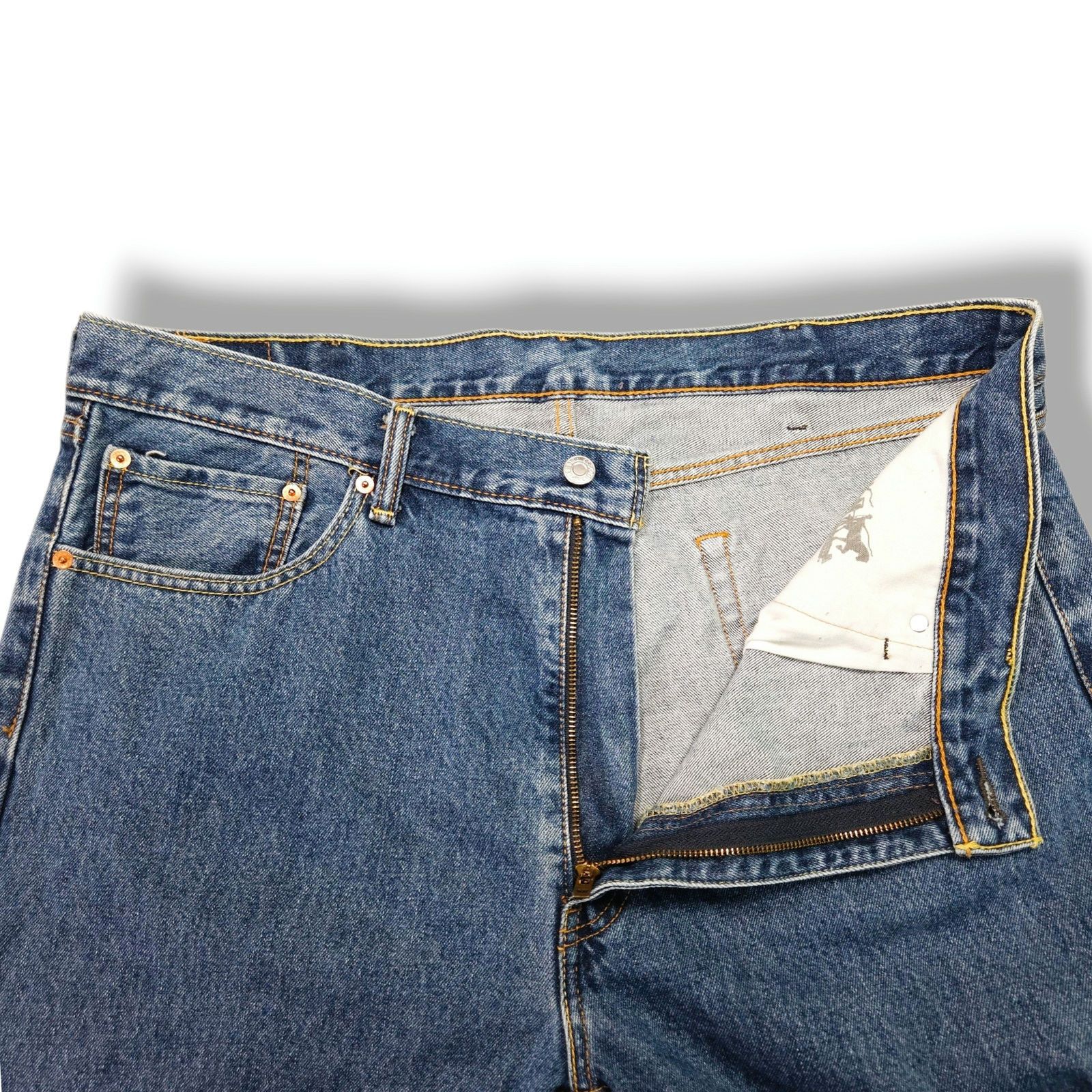 Levi's Levi’s 505 Straight Leg Jeans W40 L32 Dark Stonewash VTG Y2K Size US 40 / EU 56 - 5 Thumbnail