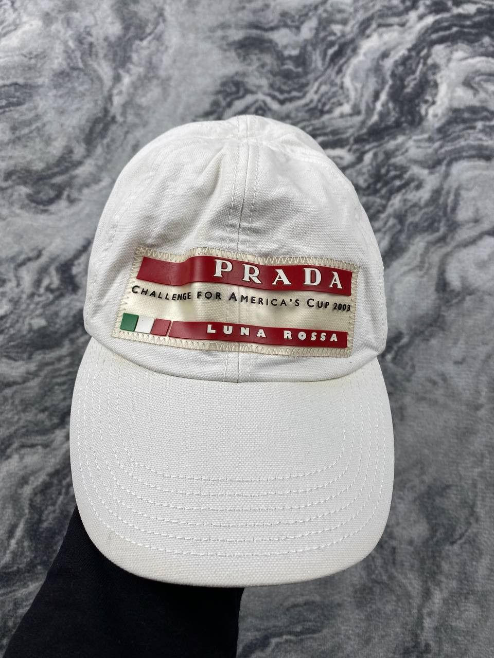 Prada Vintage Prada Luna Rossa Challenge Cap Men Size M White Size ONE SIZE - 2 Thumbnail