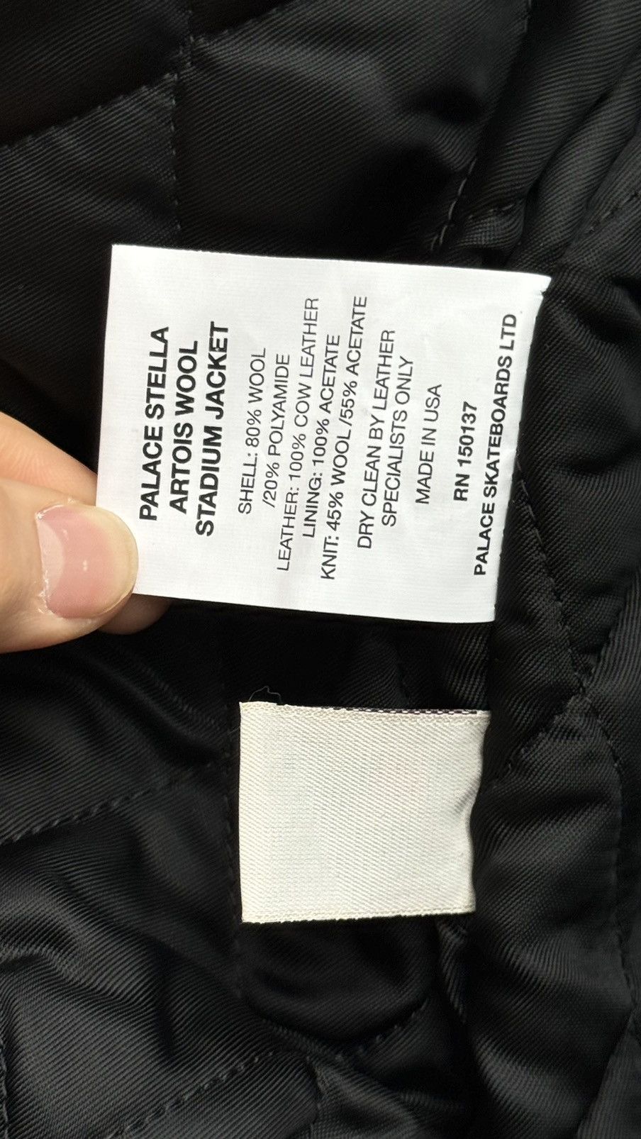 Palace Palace x Stella Artois Wool Stadium Jacket In Grey & Black Size US XL / EU 56 / 4 - 14 Thumbnail