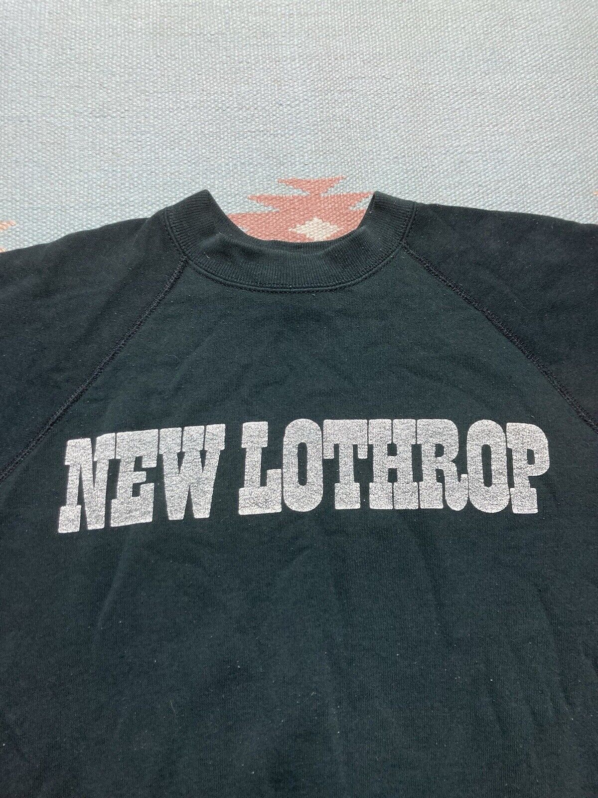 Vintage VTG 80s crewneck sweatshirt New Lothrop Michigan black L Size US L / EU 52-54 / 3 - 2 Thumbnail
