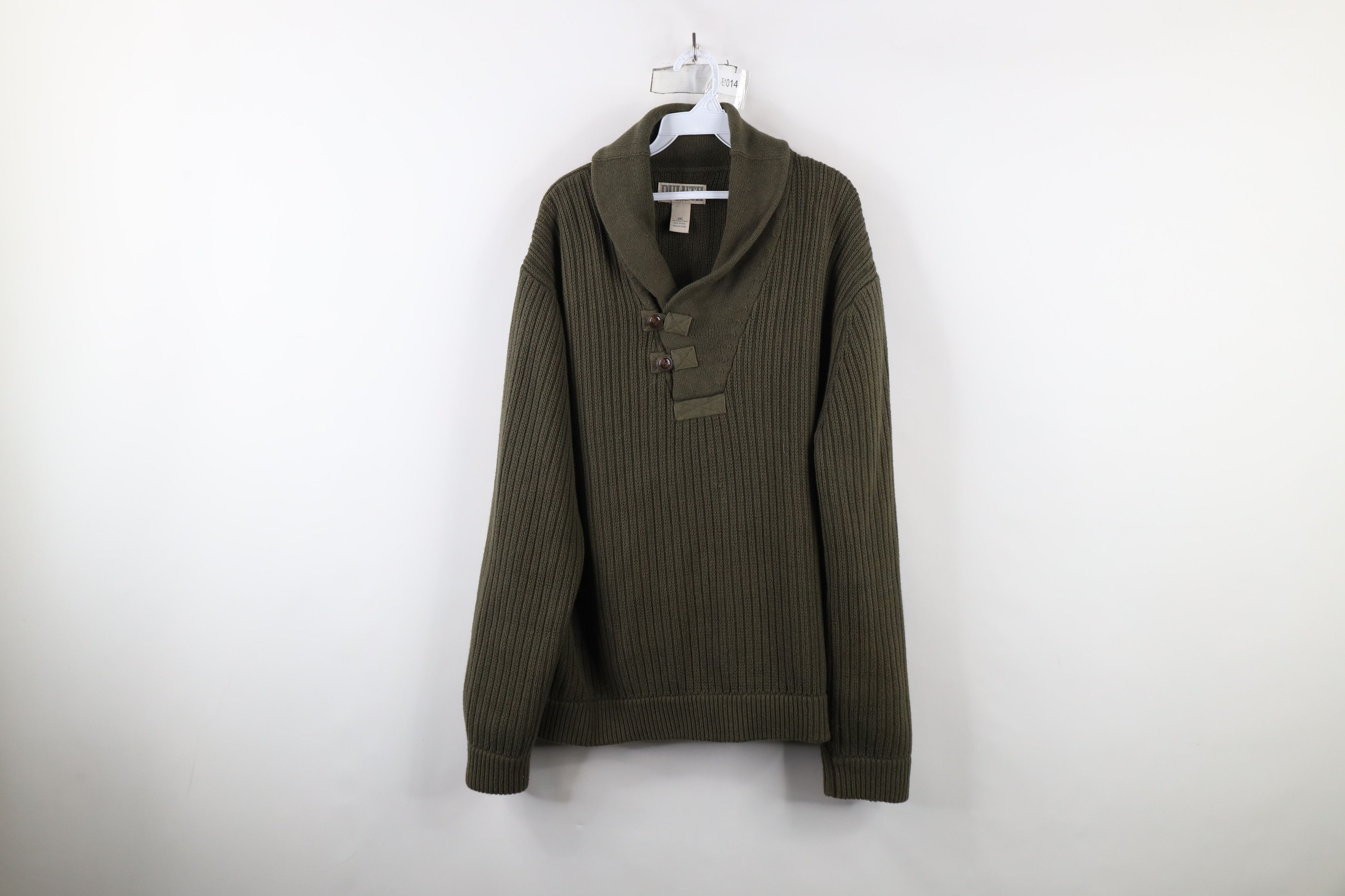 Duluth Trading Company × Vintage Duluth Trading Co Ribbed Knit High Neck Military Sweater Size US XXL / EU 58 / 5 - 1 Thumbnail
