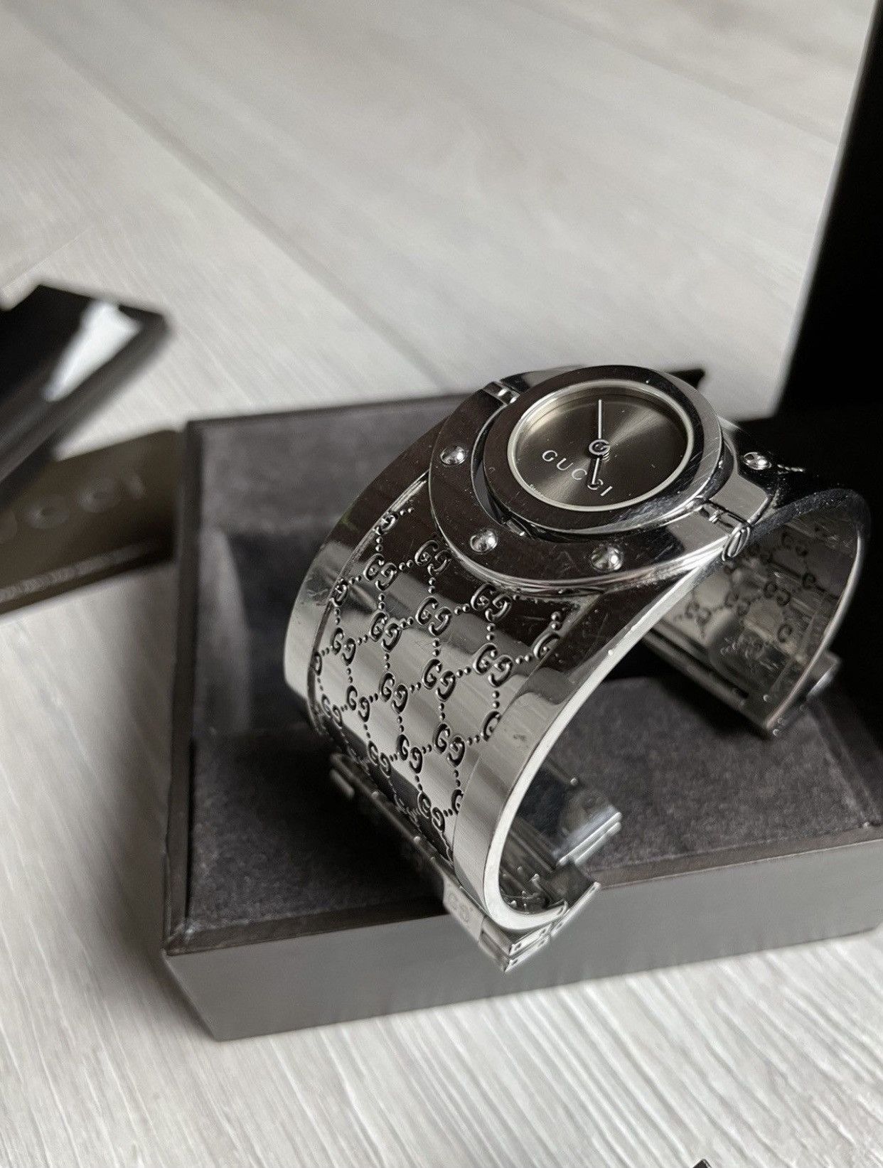 Gucci × Vintage Gucci Monogram Silver Watch Size ONE SIZE - 14 Thumbnail