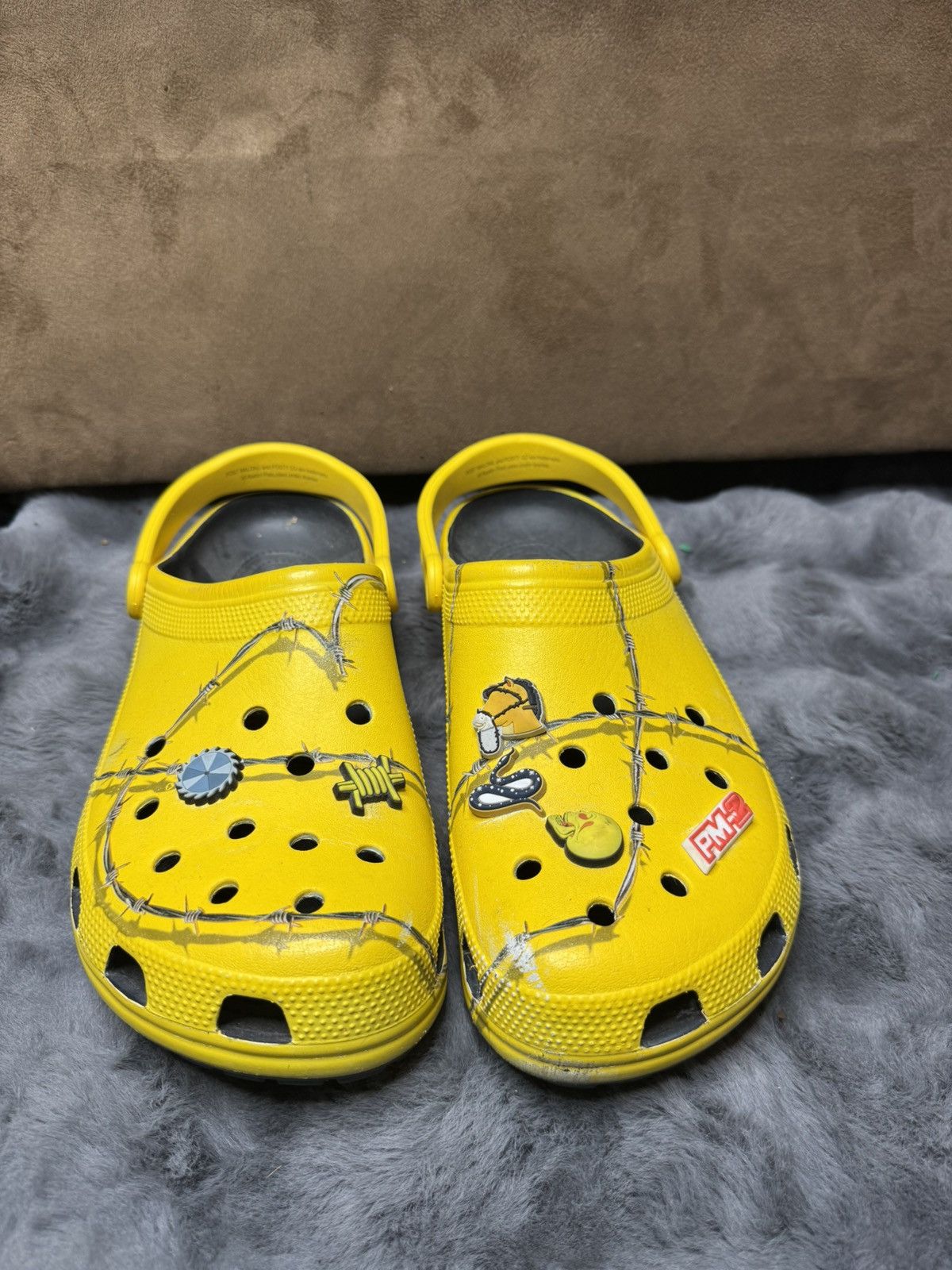 Crocs Crocs X Post Malone “Barbed Wire “ Croc Size US 15 / EU 48 - 1 Thumbnail