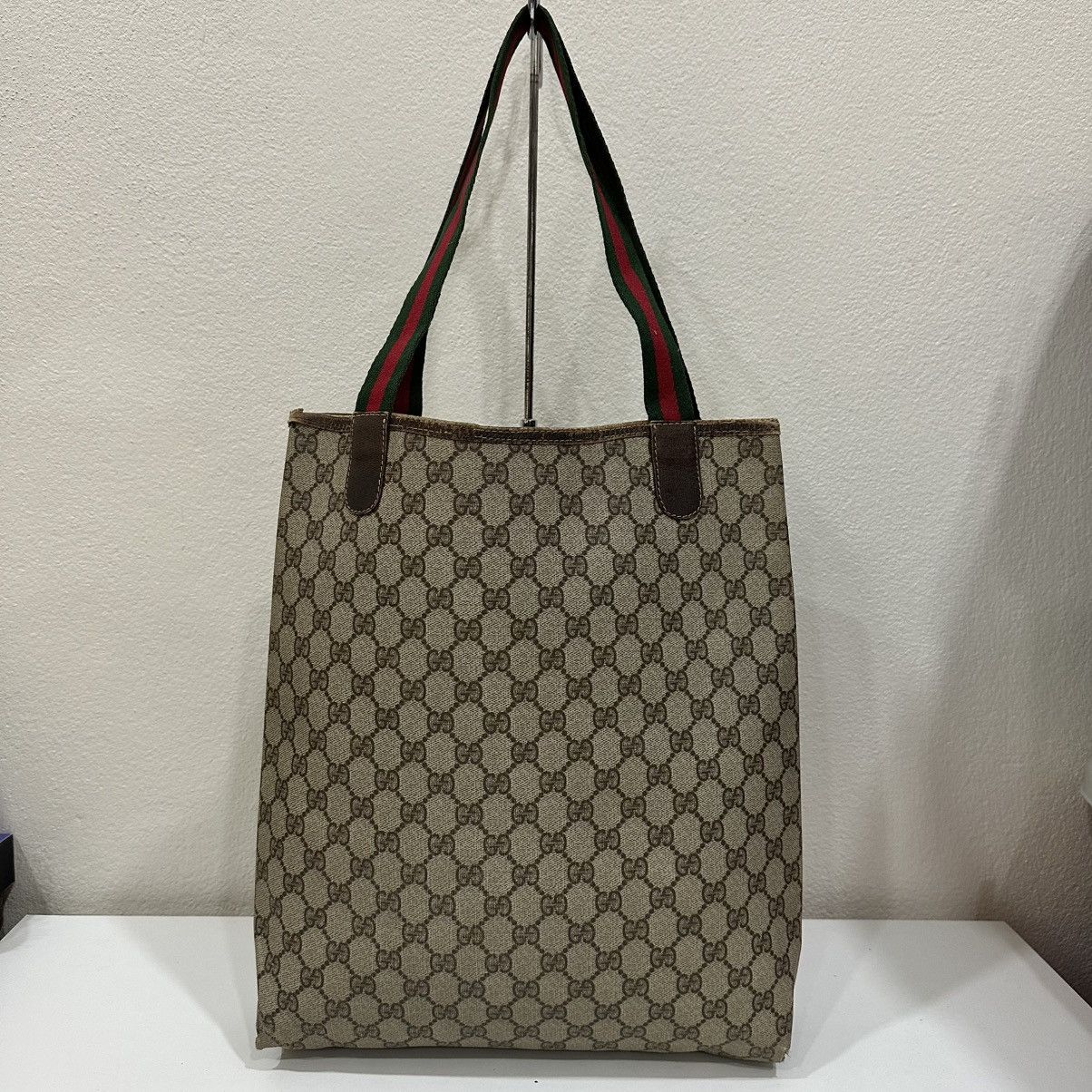 Gucci GG WEB SHERRY LINE VINTAGE GUCCI TOTE BAG 32 Size ONE SIZE - 3 Thumbnail