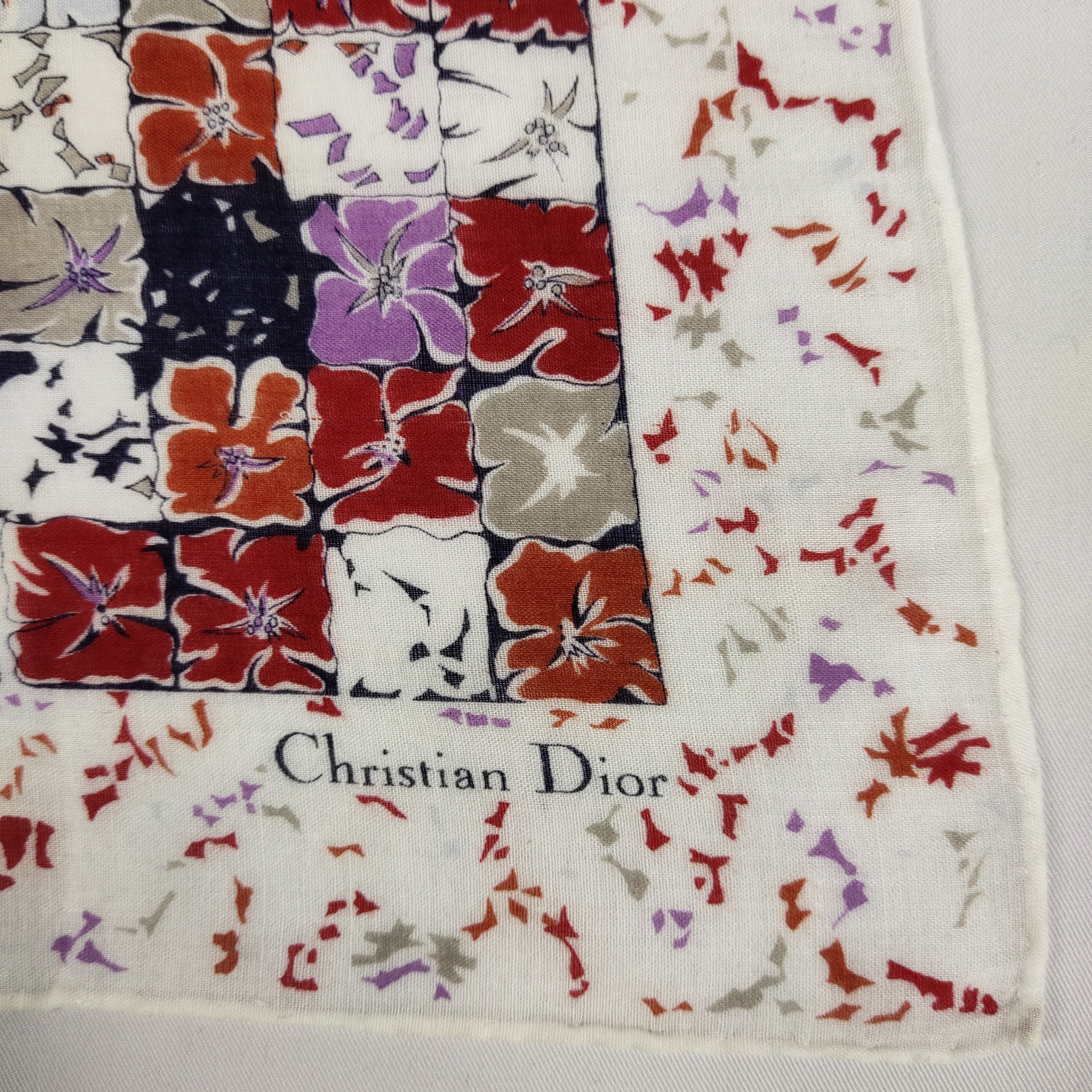 Vintage Christian Dior Handkerchief / Neckerchief / Bandana FZ524 Size ONE SIZE - 5 Thumbnail