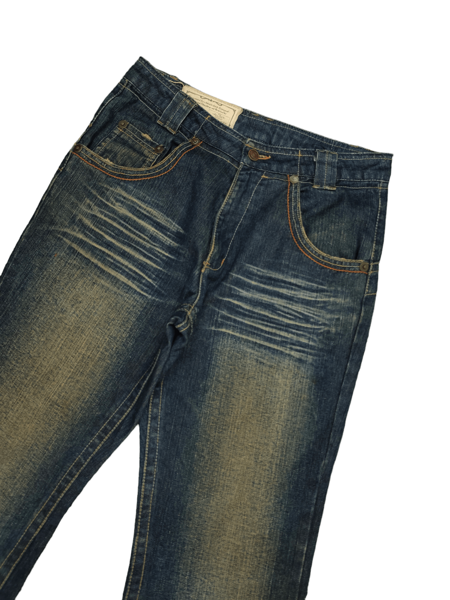 If Six Was Nine Flare Jeans Allout Clawmark Faded Denim Bootcut Y2k Size US 30 / EU 46 - 5 Thumbnail