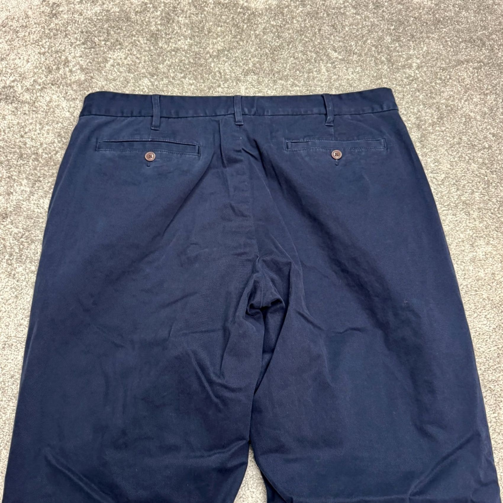 Lands' End Lands' End Men's Pants Chino Regular Straight Navy 38x34 Lightweight Cotton Flat Front Belt Loops Zipper Button Pockets Lined Vintage: No Size US 38 / EU 54 - 6 Thumbnail