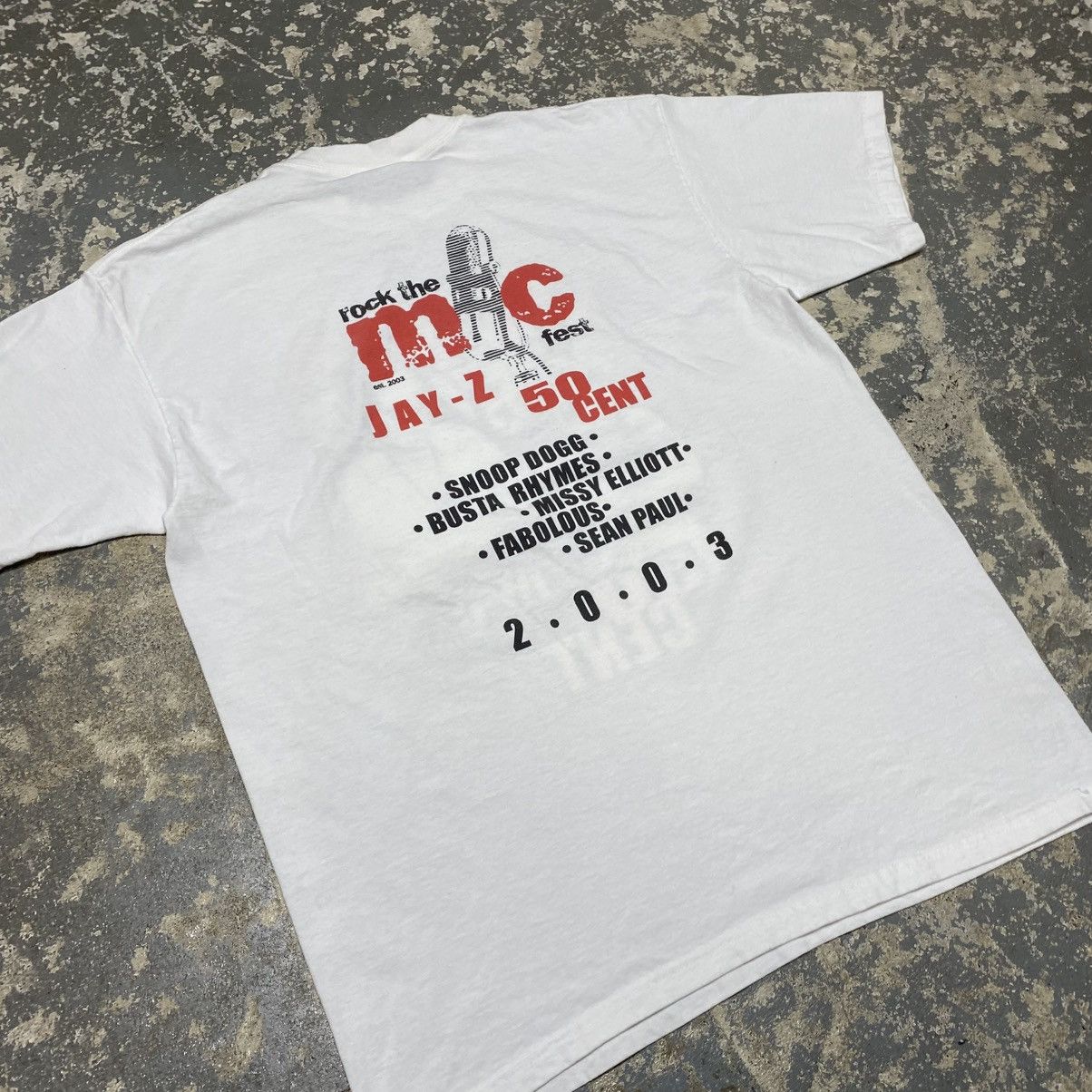 Rap Tees × Vintage Vintage Jay Z & 50 Cent Rock The Mic Fest Hip Hop Rap Tshirt Size US L / EU 52-54 / 3 - 10 Thumbnail