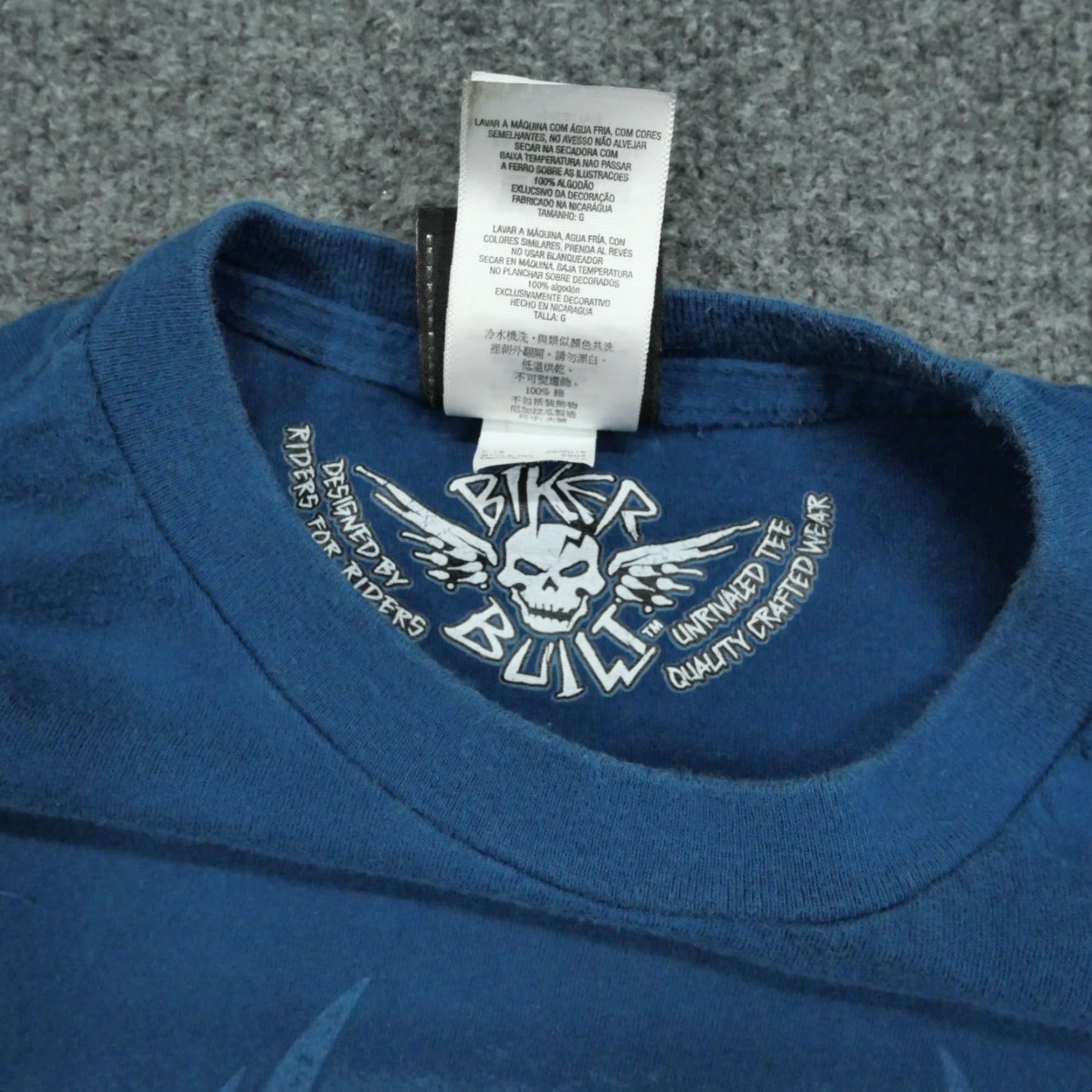 Harley Davidson Harley-Davidson T Shirt Adult Large Blue Burlington NC Motorcycle Eagle Logo Shirt Mens Short Sleeve Crew Neck Cotton Logo Size US L / EU 52-54 / 3 - 7 Thumbnail