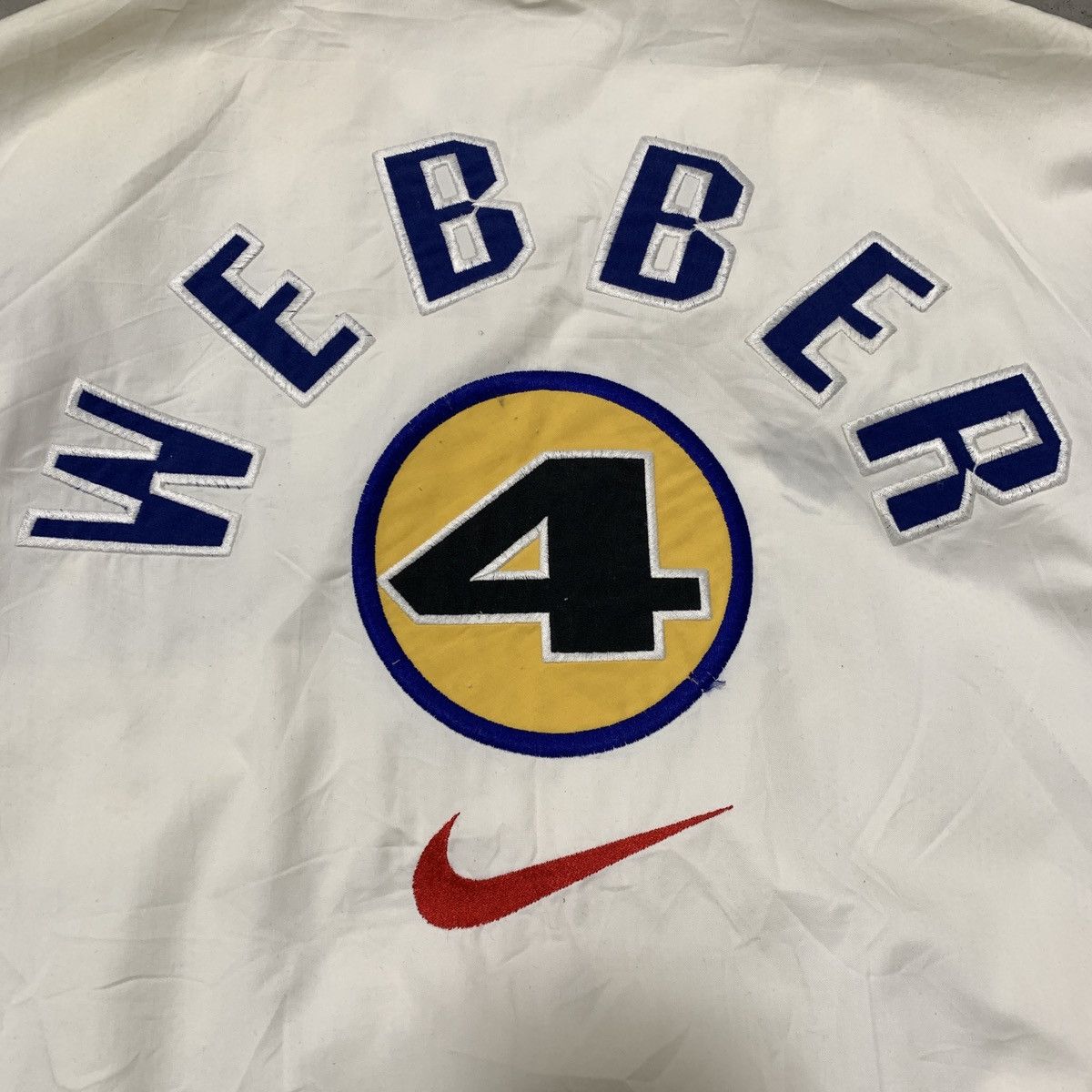 Nike Vintage Nike Chris Webber Lightweight Varsity Jacket Size US L / EU 52-54 / 3 - 3 Thumbnail