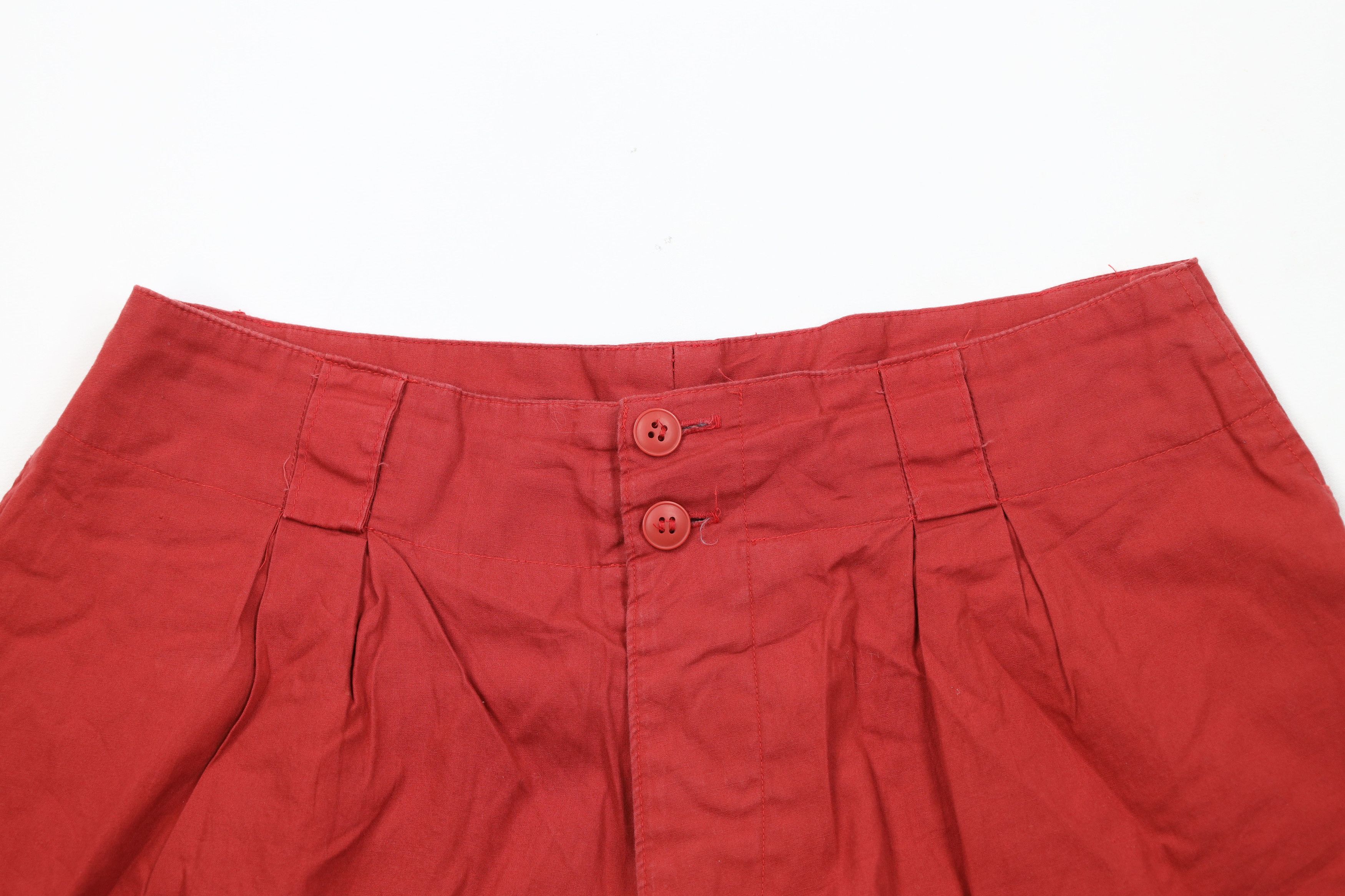 Calvin Klein Vintage 80s 90s Calvin Klein Fly Pleated Shorts Red Japan Size 28" / US 6 / IT 42 - 2 Thumbnail