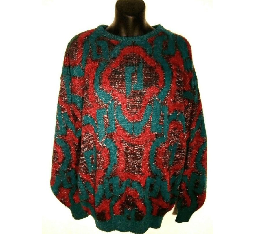 Vintage Vintage 90s Premium Bugatchi Uomo Sweater Abstract L Unique Size L / US 10 / IT 46 - 4 Thumbnail