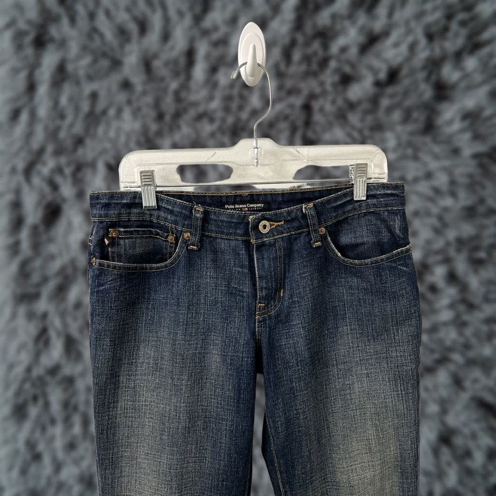 Vintage VTG Polo Jeans Ralph Lauren Womens Bootcut Jeans Melanie Dark Wash 30x31 Denim 100% Cotton Mid Rise Classic 5-Pocket Button Closure Size 30" / US 8 / IT 44 - 1 Thumbnail