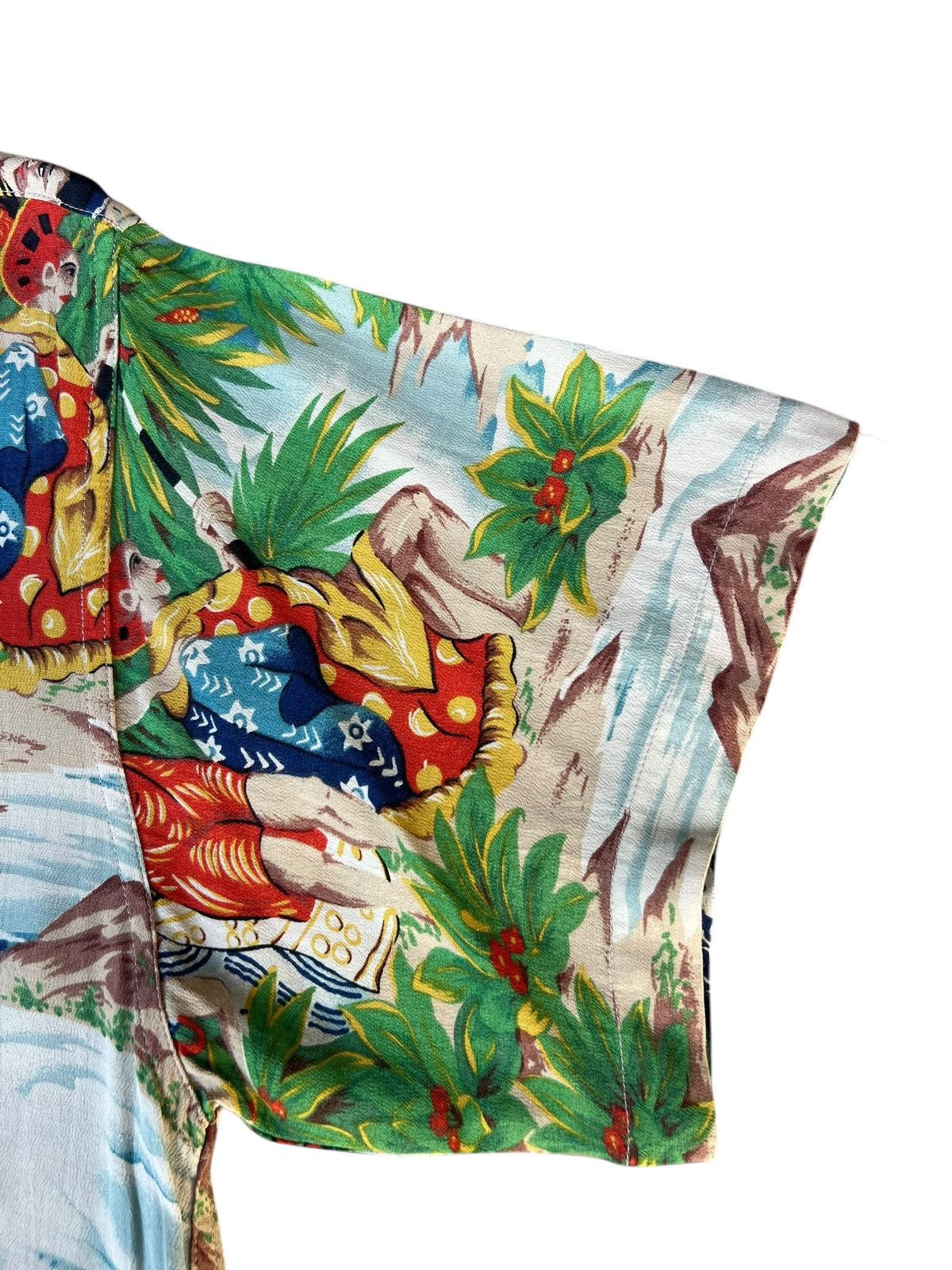 Sun Surf VTG Sun Surf Hula Girls Fisherman Crepe Rayon Hawaiian Shirt Size US M / EU 48-50 / 2 - 13 Thumbnail