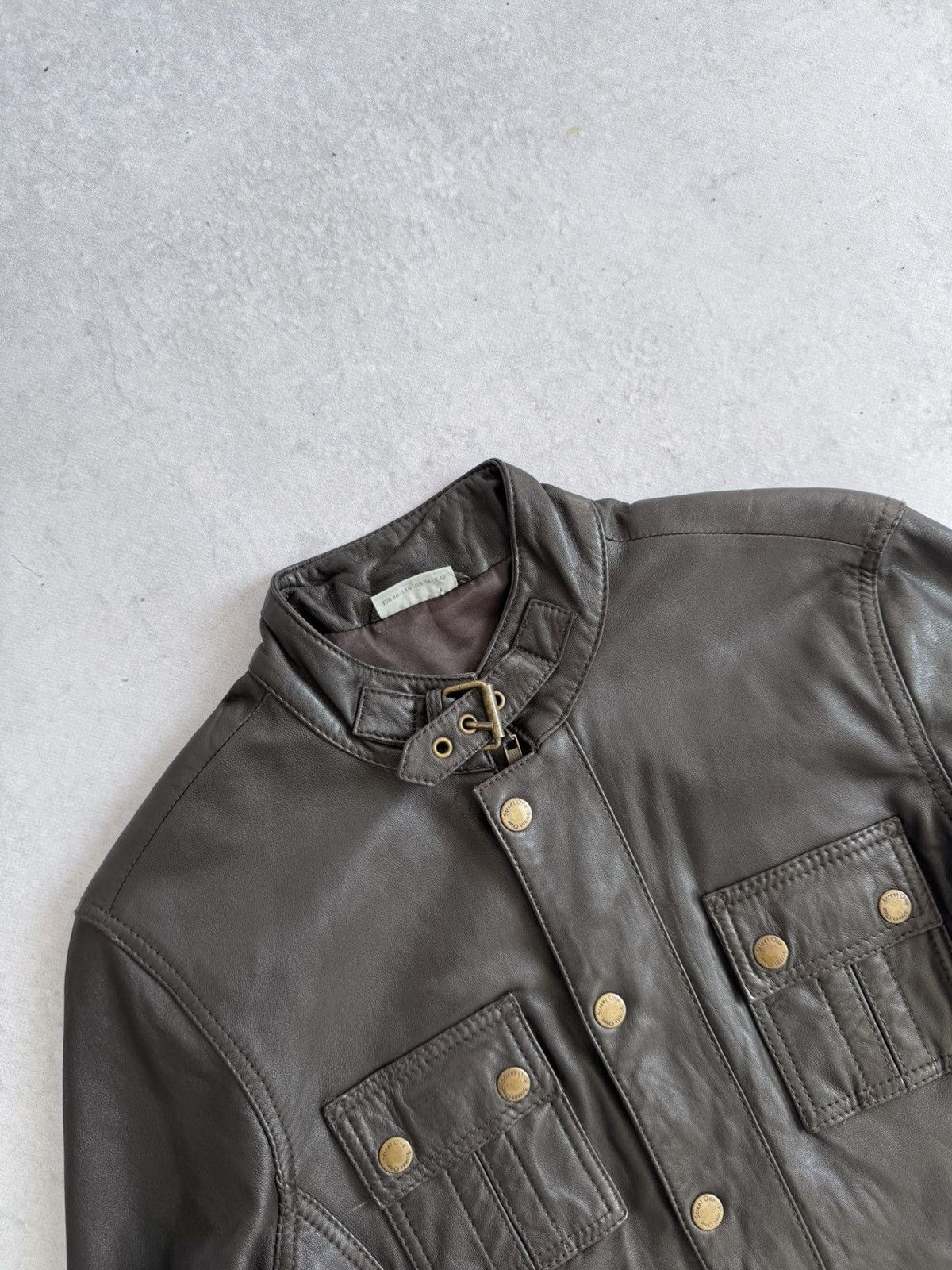 If Six Was Nine Vintage Rick Owen’s Style Women’s Leather Diesel Vibe Jacket Size M / US 6-8 / IT 42-44 - 4 Thumbnail