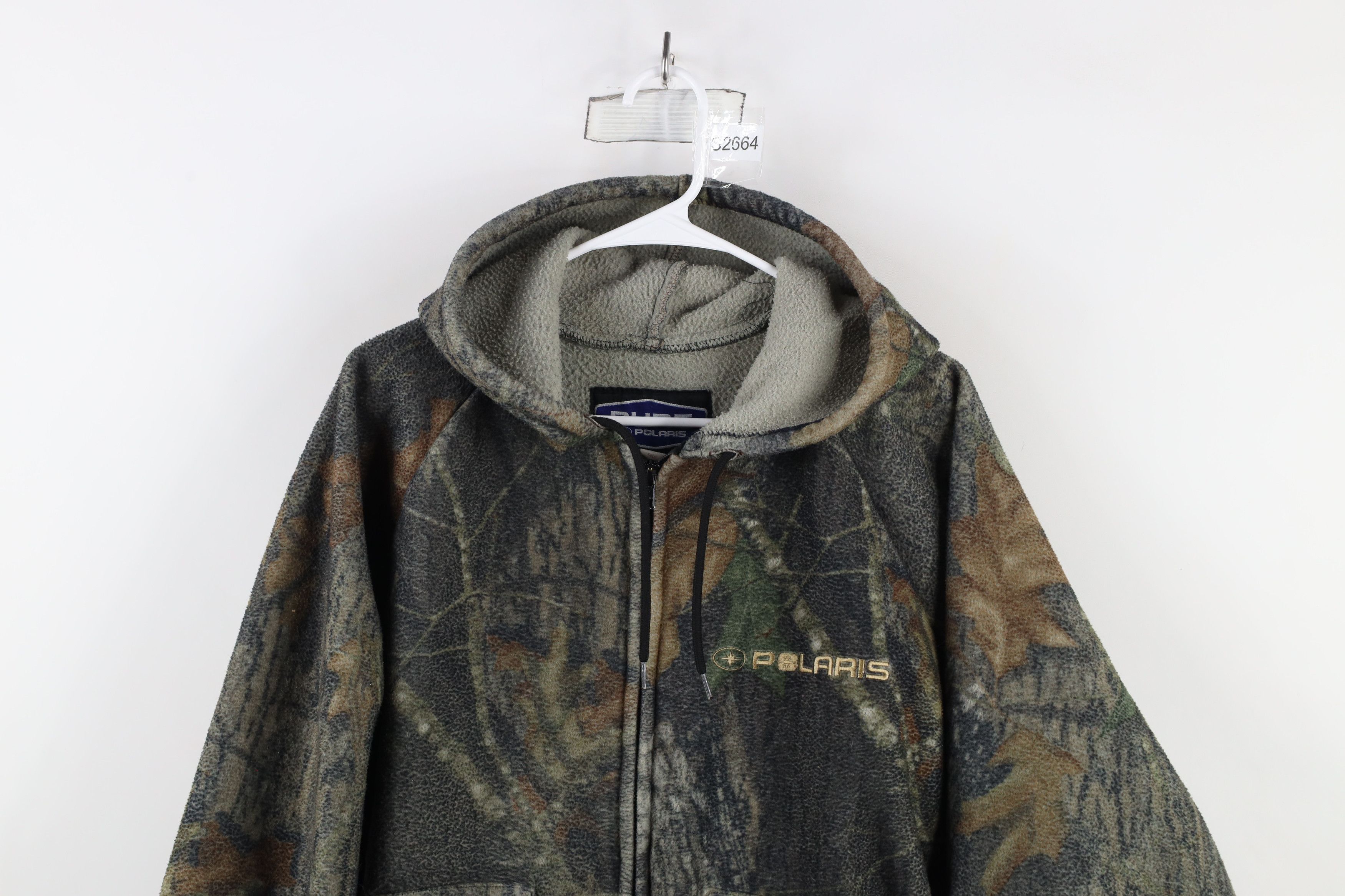Vintage Vintage 90s Polaris Spell Camouflage Hooded Fleece Jacket Size US L / EU 52-54 / 3 - 2 Thumbnail