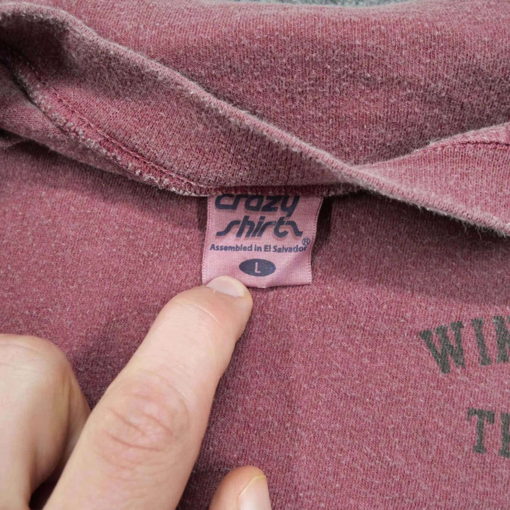 Vintage VINTAGE Crazy Shirts T-Shirt Adult Large Red Wine Dyed Size US L / EU 52-54 / 3 - 6 Thumbnail