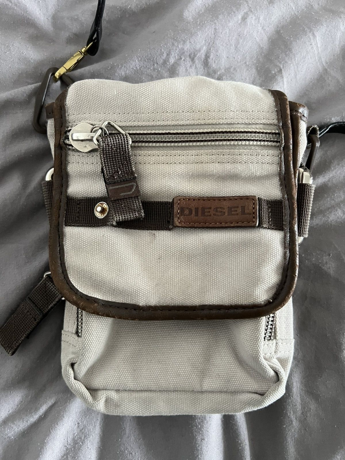 Diesel Vintage Diesel Messenger Bag Shoulder Y2K 90s Military Army Size ONE SIZE - 4 Thumbnail