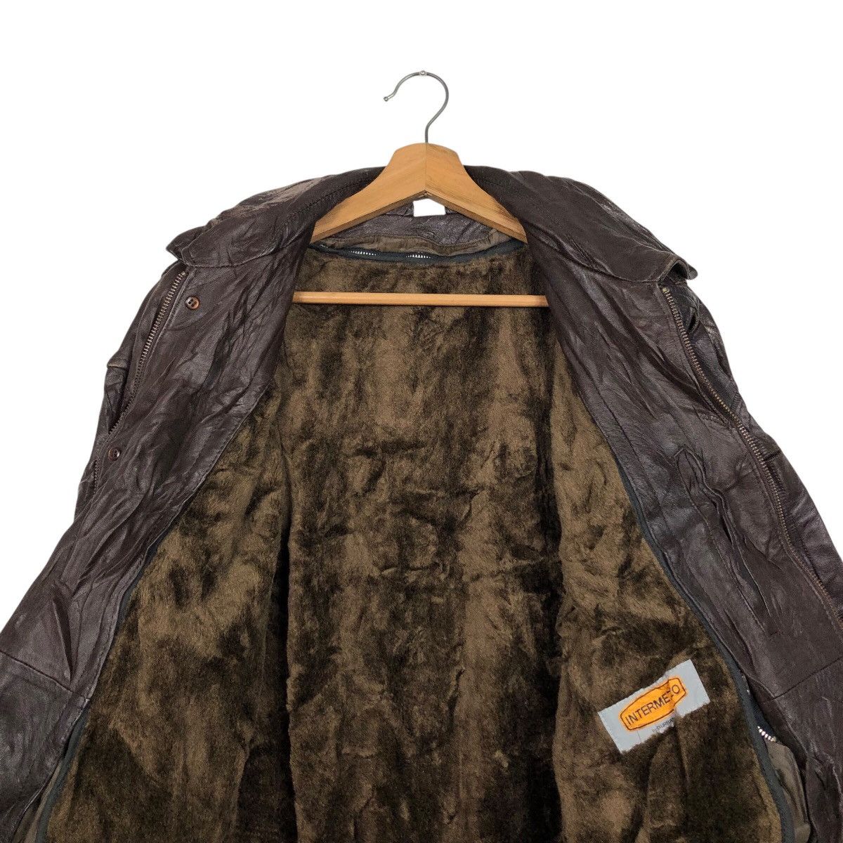 Japanese Brand 📌Vintage Leather Jacket Intermezzo Blanket Issey Miyake Size US L / EU 52-54 / 3 - 15 Thumbnail