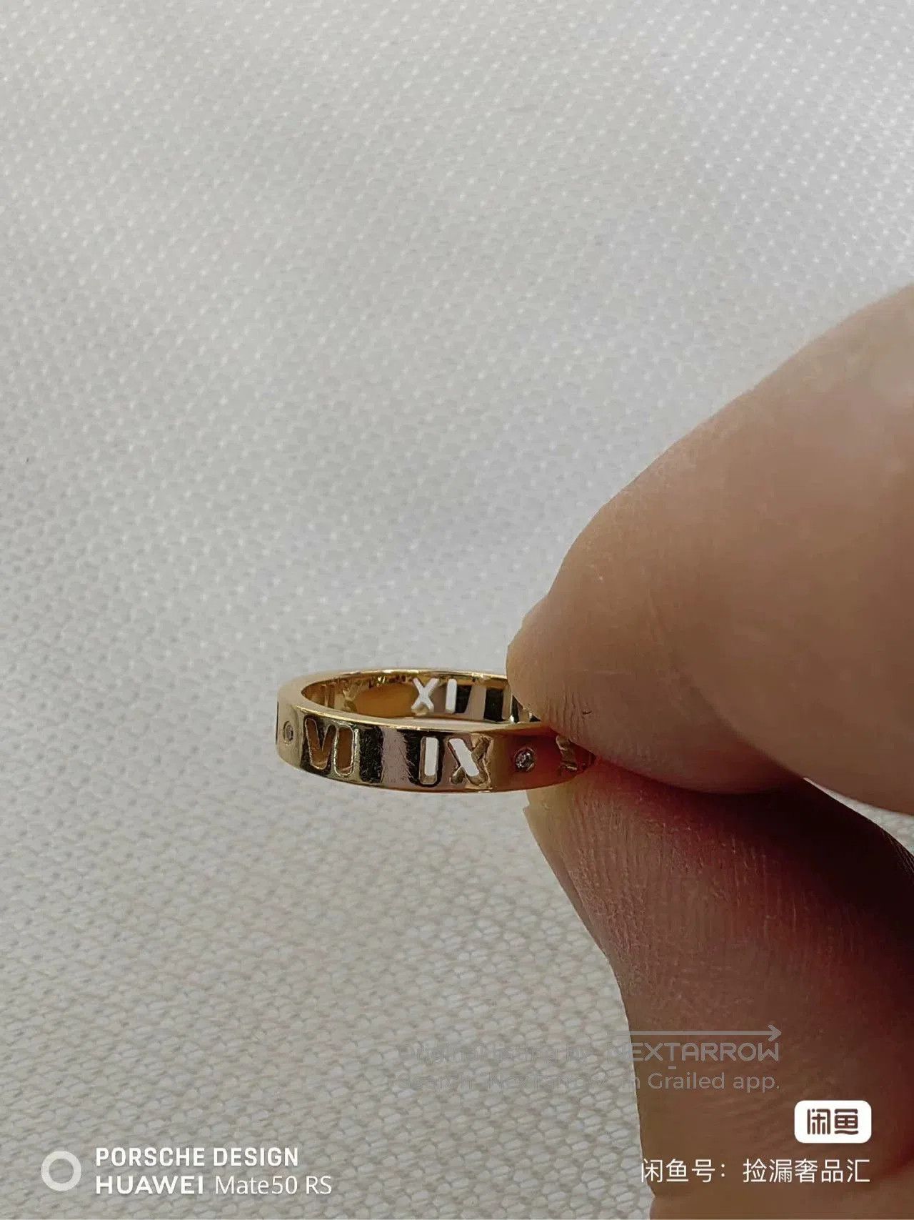 Tiffany & Co. Tiffany Roman Hollow Four-Diamond Ring. Size ONE SIZE - 3 Thumbnail