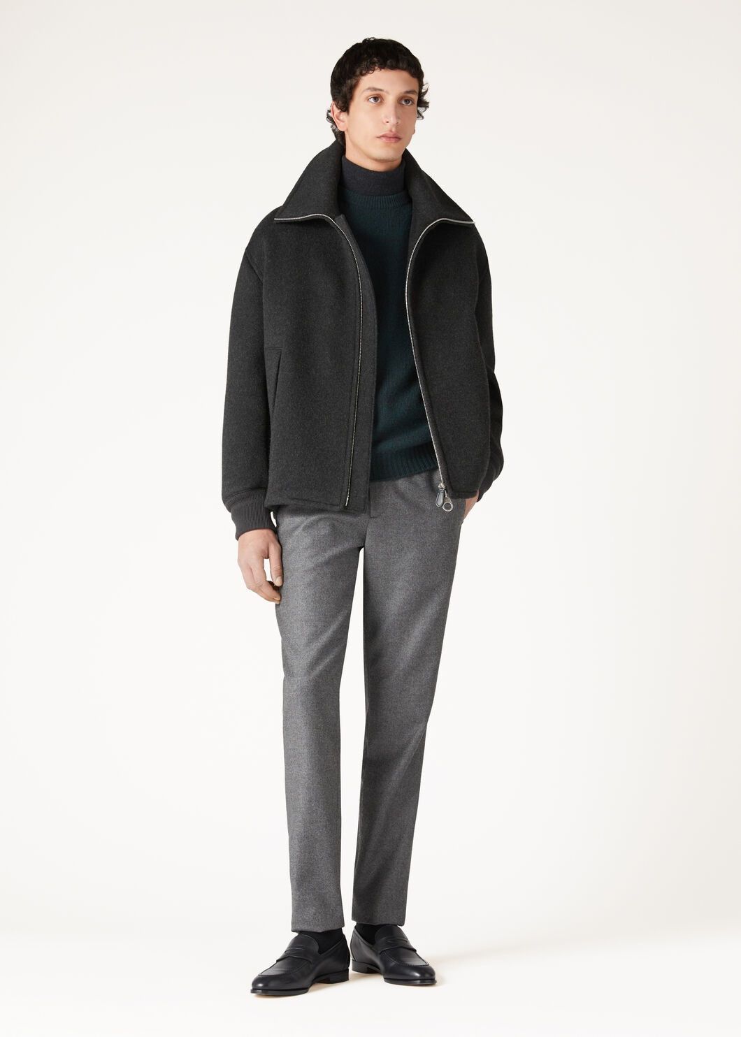 Loro Piana o1w1db10725 FAO3109 Marius Blouson Jacket in Dark Grey Size US S / EU 44-46 / 1 - 2 Thumbnail