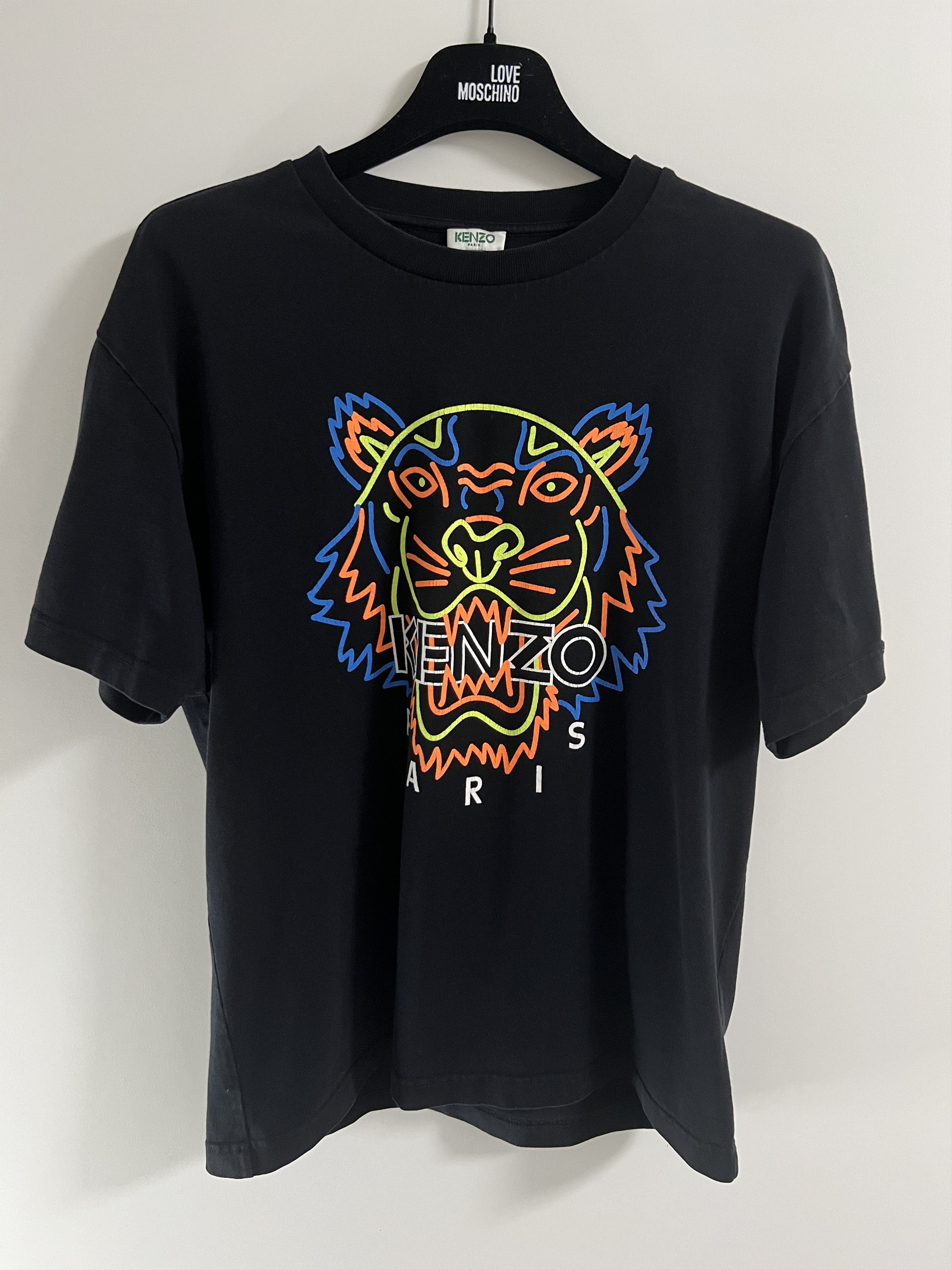 Kenzo Black Neon Tiger T-Shirt Size US M / EU 48-50 / 2 - 1 Thumbnail