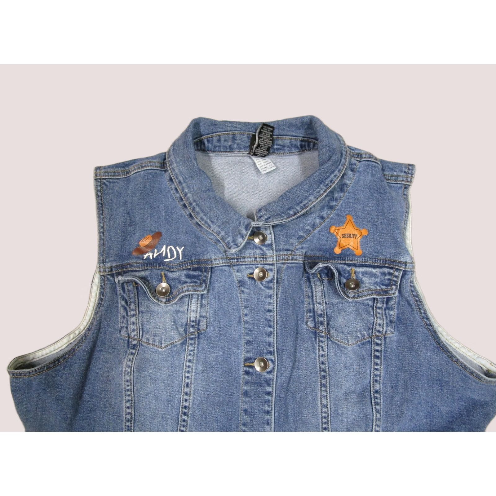 Vintage Disney Pixar Her Universe Vest Womens 2XL Blue Denim Toy Story Woody Graphic Shirt Size XXL / US 16-18 / IT 52-54 - 1 Thumbnail