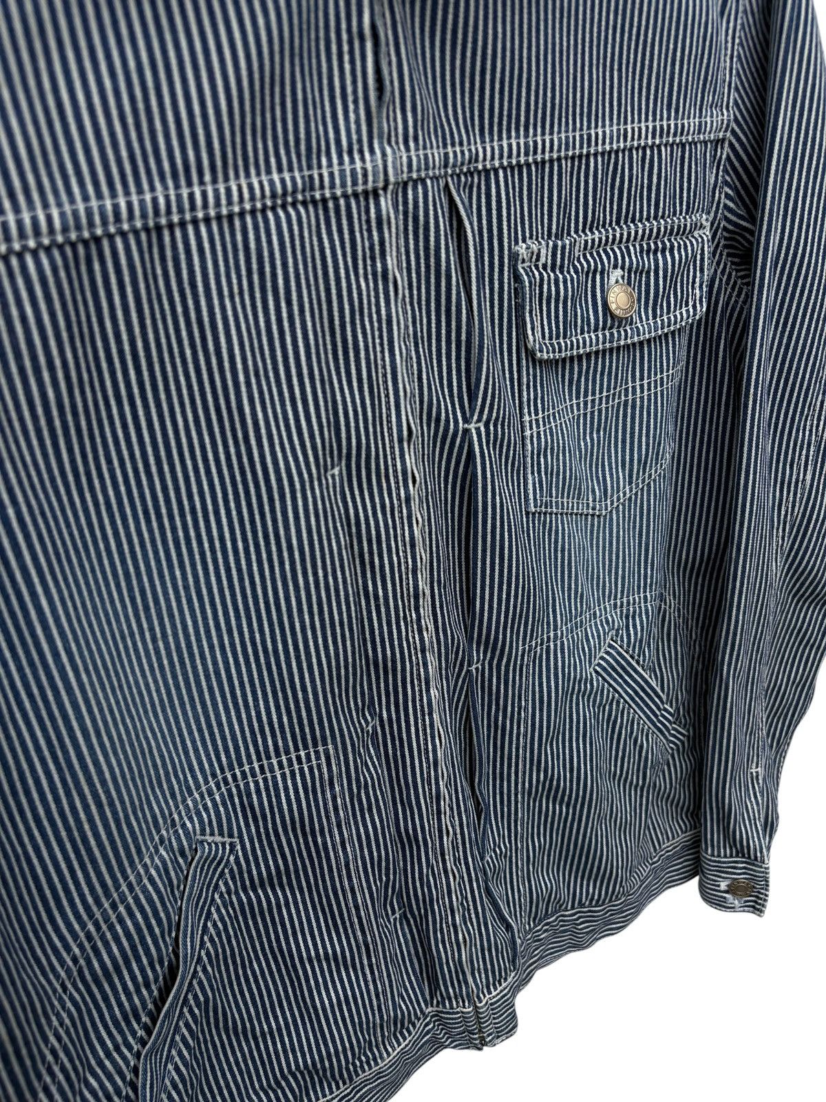 Japanese Brand Fin Way Hickory Stripes Workers Zipper Jacket Size US M / EU 48-50 / 2 - 4 Thumbnail