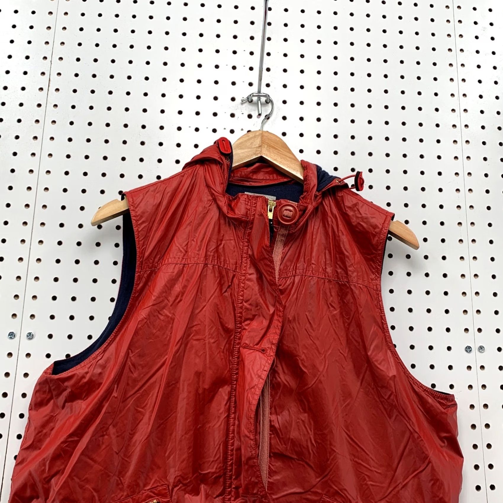 Ralph Lauren LRL Lauren Ralph Lauren Hooded Windbreaker Vest Red Womens Large NYLON Windbreaker Vest NYLON Hooded Size L / US 10 / IT 46 - 6 Thumbnail