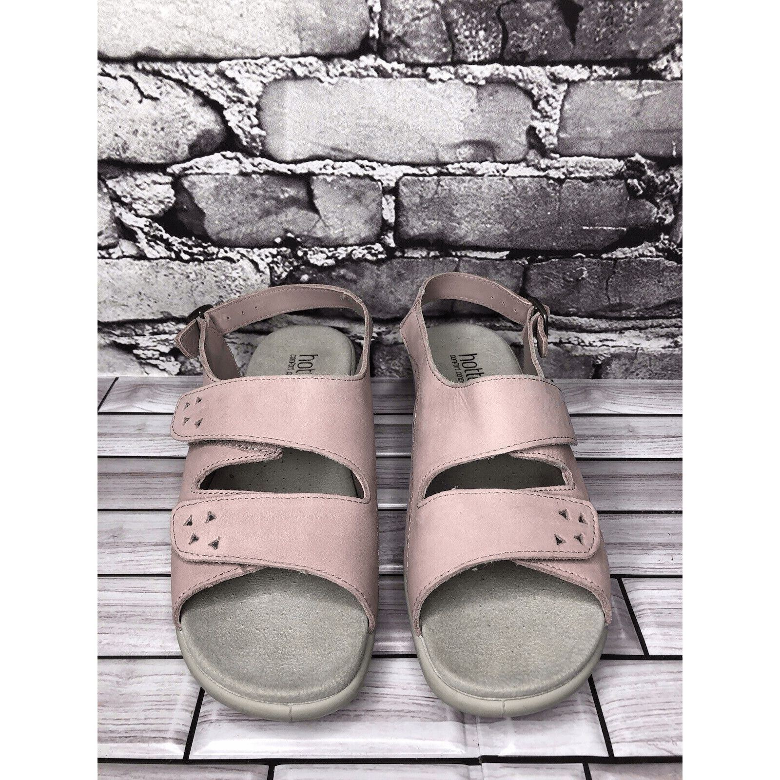 Other Hotter Easy STD Lilac Pink Nubuck Leather Strap Wedge Sandal Size US 9 / IT 39 - 13 Thumbnail