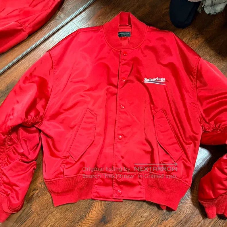 Balenciaga Balenciaga Red Letter Logo Printed Single-breasted Jacket Size US S / EU 44-46 / 1 - 2 Thumbnail