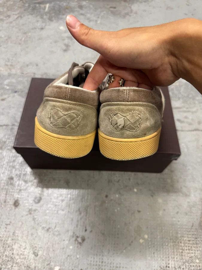 Bottega Veneta Bottega Veneta Intrecciato Woven Suede Beige Leather Low Sneakers Size US 7 / EU 40 - 4 Thumbnail