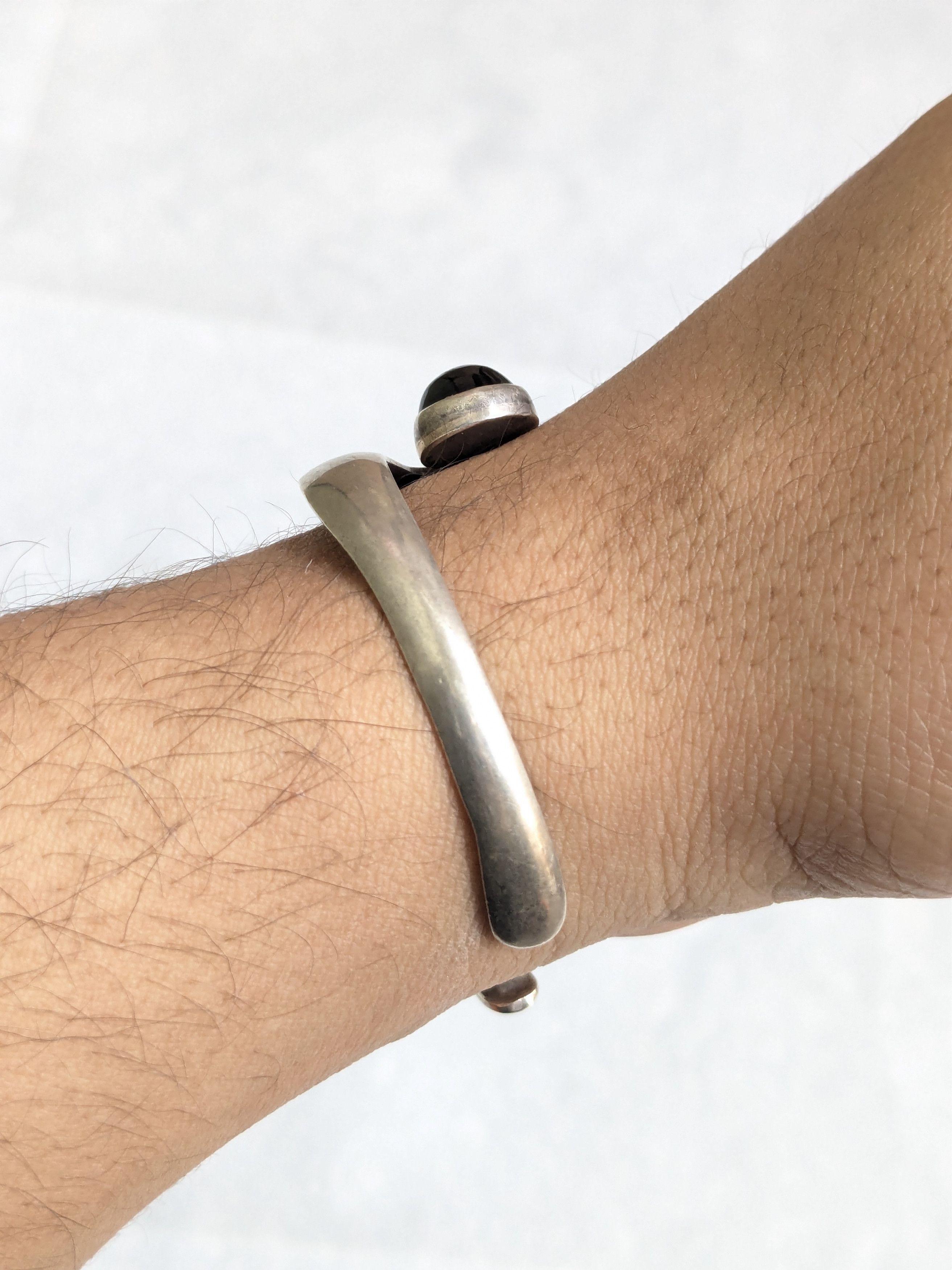 Jewelry Vintage Sterling Silver Cuff Bracelet Taxco Mexico 6.5" Size ONE SIZE - 15 Thumbnail