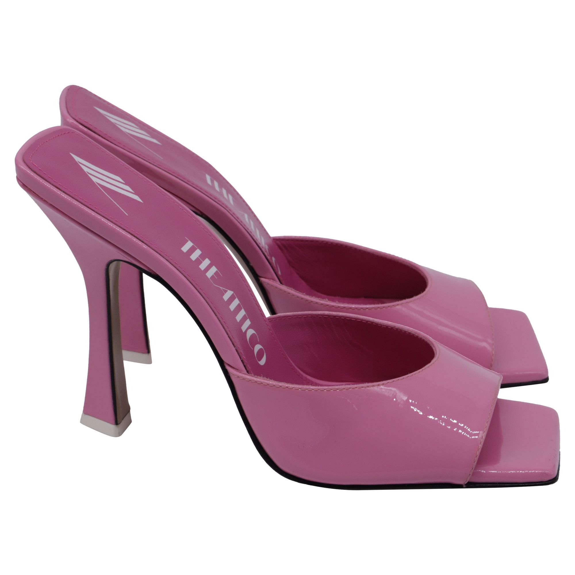 The Attico The Attico Anais Slide Sandals in Pink Patent Leather Size US 9 / IT 39 - 1 Thumbnail