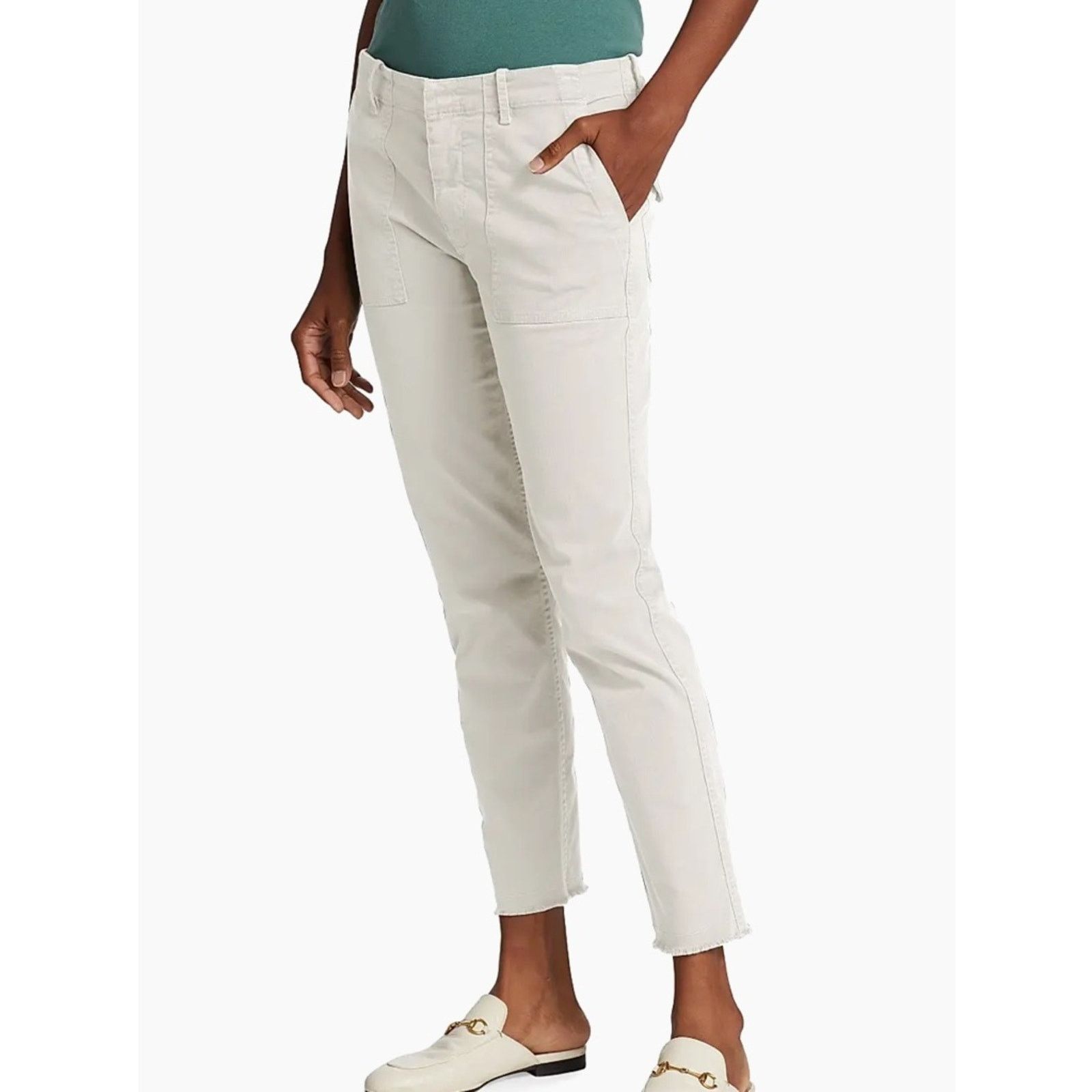 Nili Lotan NILI LOTAN $390 Jenna Corduroy Pant Winter White Womens 8 Size 30" / US 8 / IT 44 - 8 Thumbnail