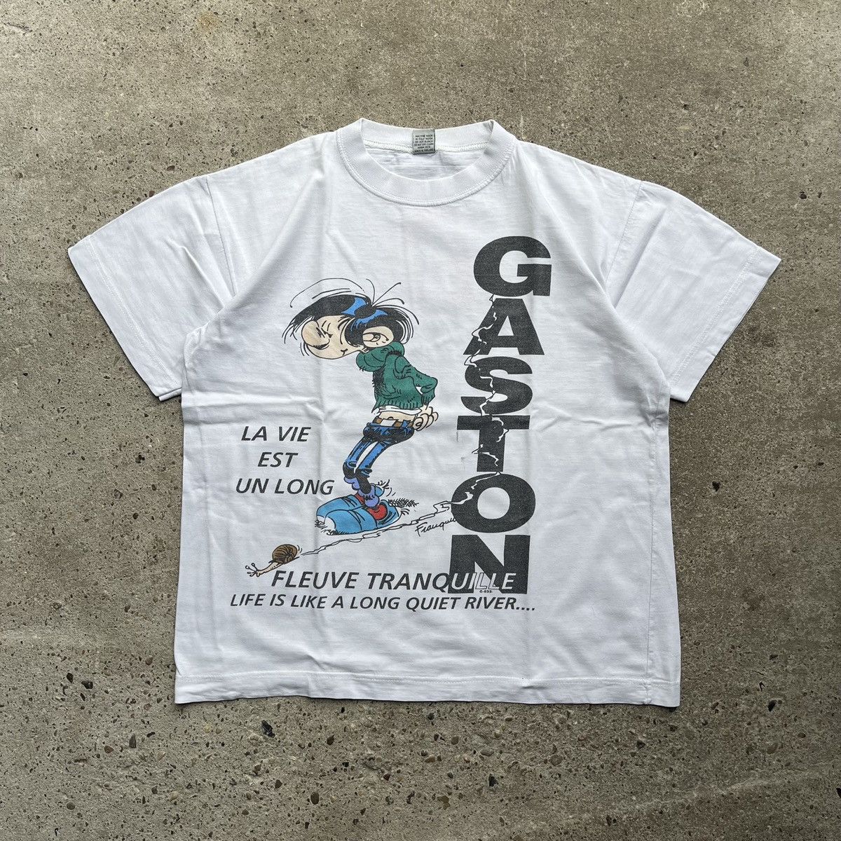 Cartoon Network Gaston Cartoon Comic vintage French white Disney Size US L / EU 52-54 / 3 - 1 Thumbnail