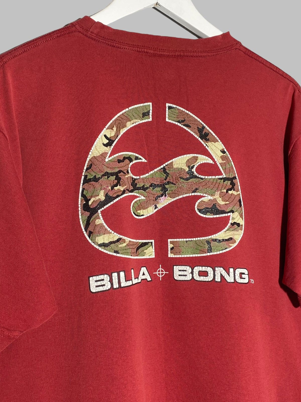 Billabong 🔥 VINTAGE 90s BILLABONG SURF STYLE RED COTTON T-SHIRT Size US M / EU 48-50 / 2 - 3 Thumbnail