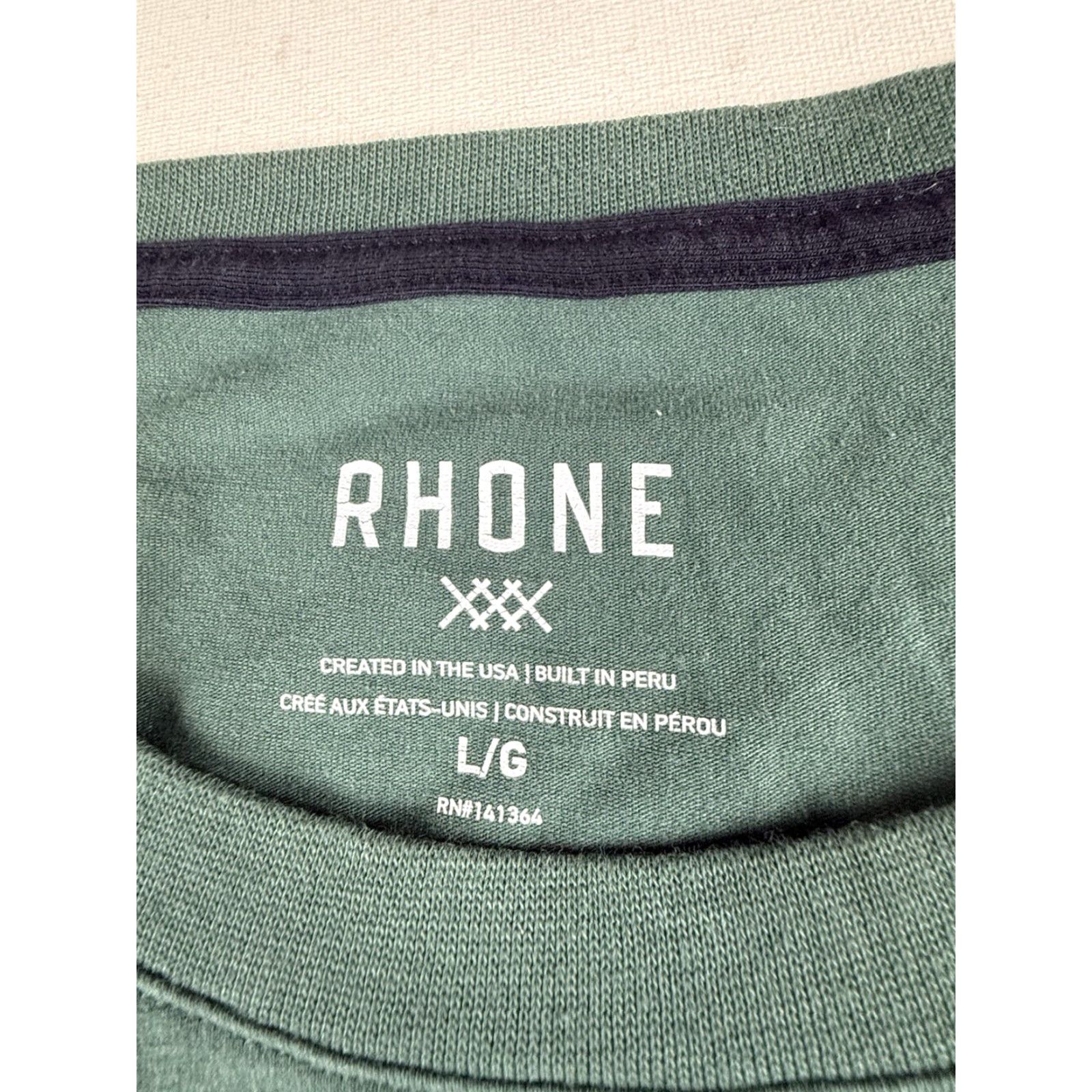 Rhone Rhone Shirt Mens Large Green Running Performance Stretch Wicking Outdoor Size US L / EU 52-54 / 3 - 2 Thumbnail