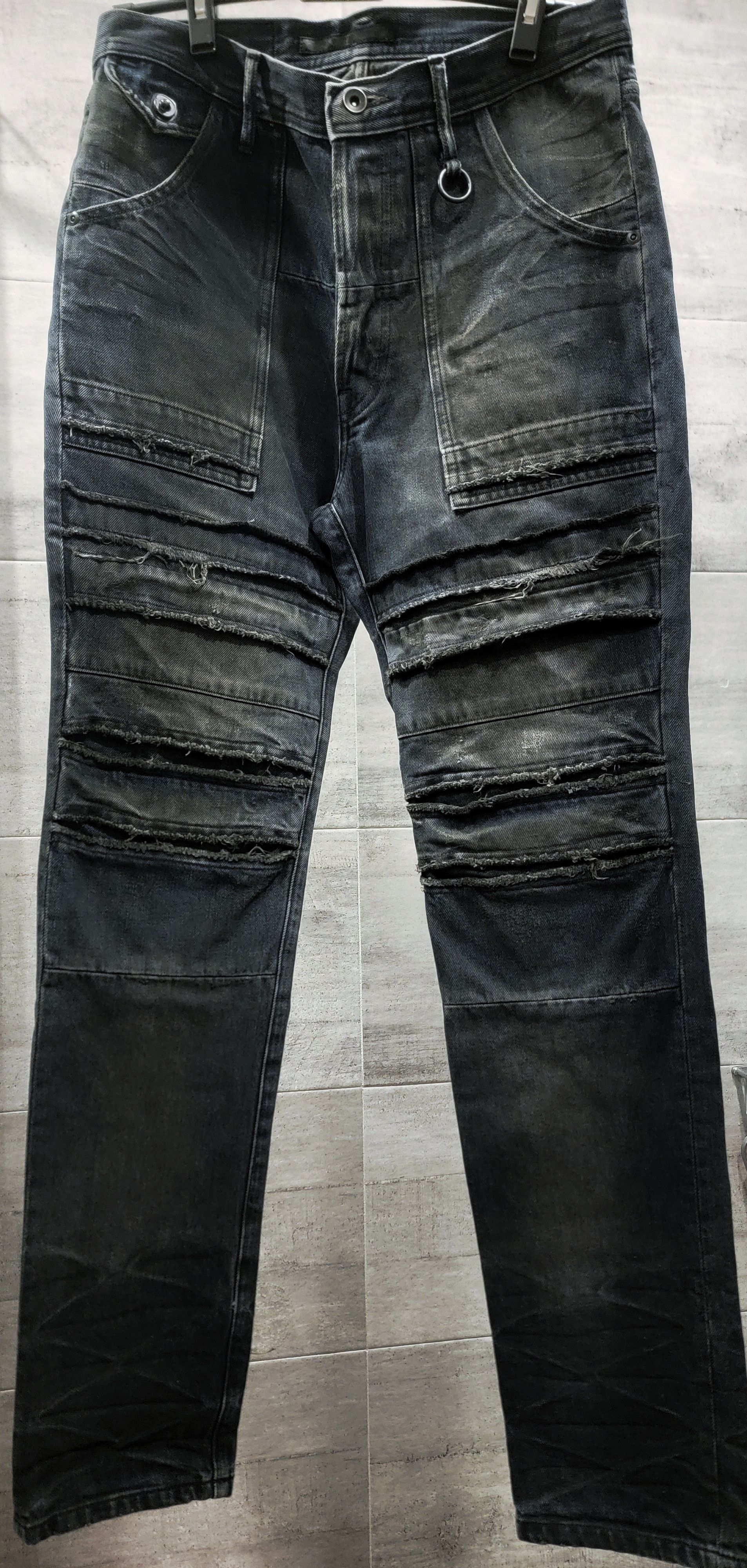 Julius Julius 12SS edge coated denim distressed jeans | Grailed
