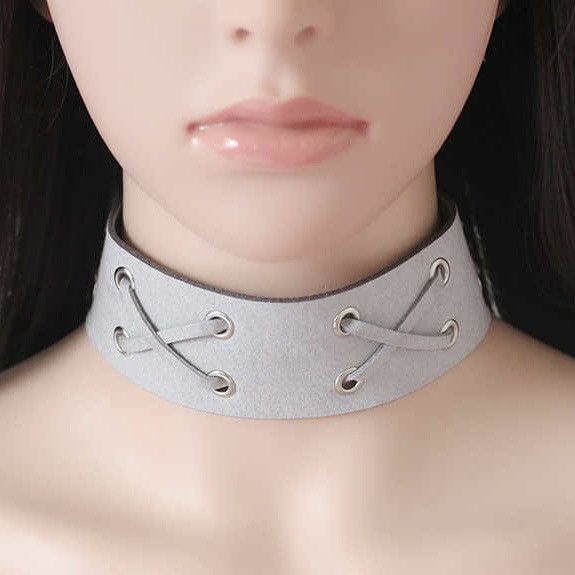 Other Gray suede thick choker necklace Size ONE SIZE - 4 Thumbnail