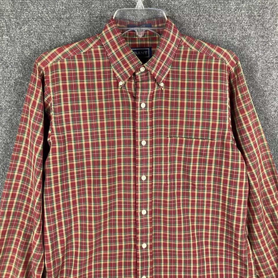 Gant Gant Button Down Shirt Men 15.5 35 Long Sleeve Cotton Plaid Size US S / EU 44-46 / 1 - 2 Thumbnail