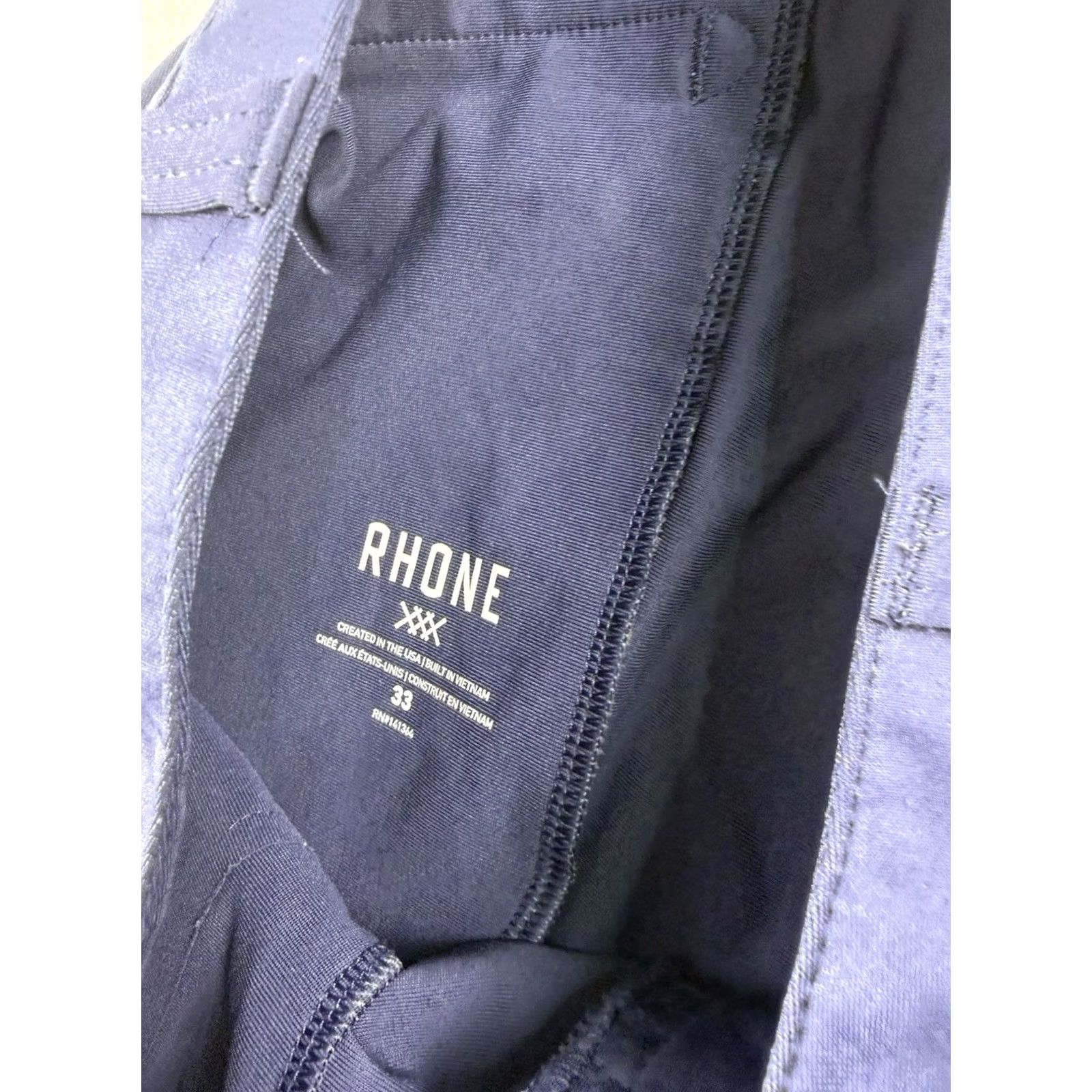 Rhone Rhone Commuter Pants Men 33x32 Slim Stretch Chino Blue Regular Inseam 32 Pocket 5-Pocket Design Slim Fit Size US 33 - 5 Thumbnail