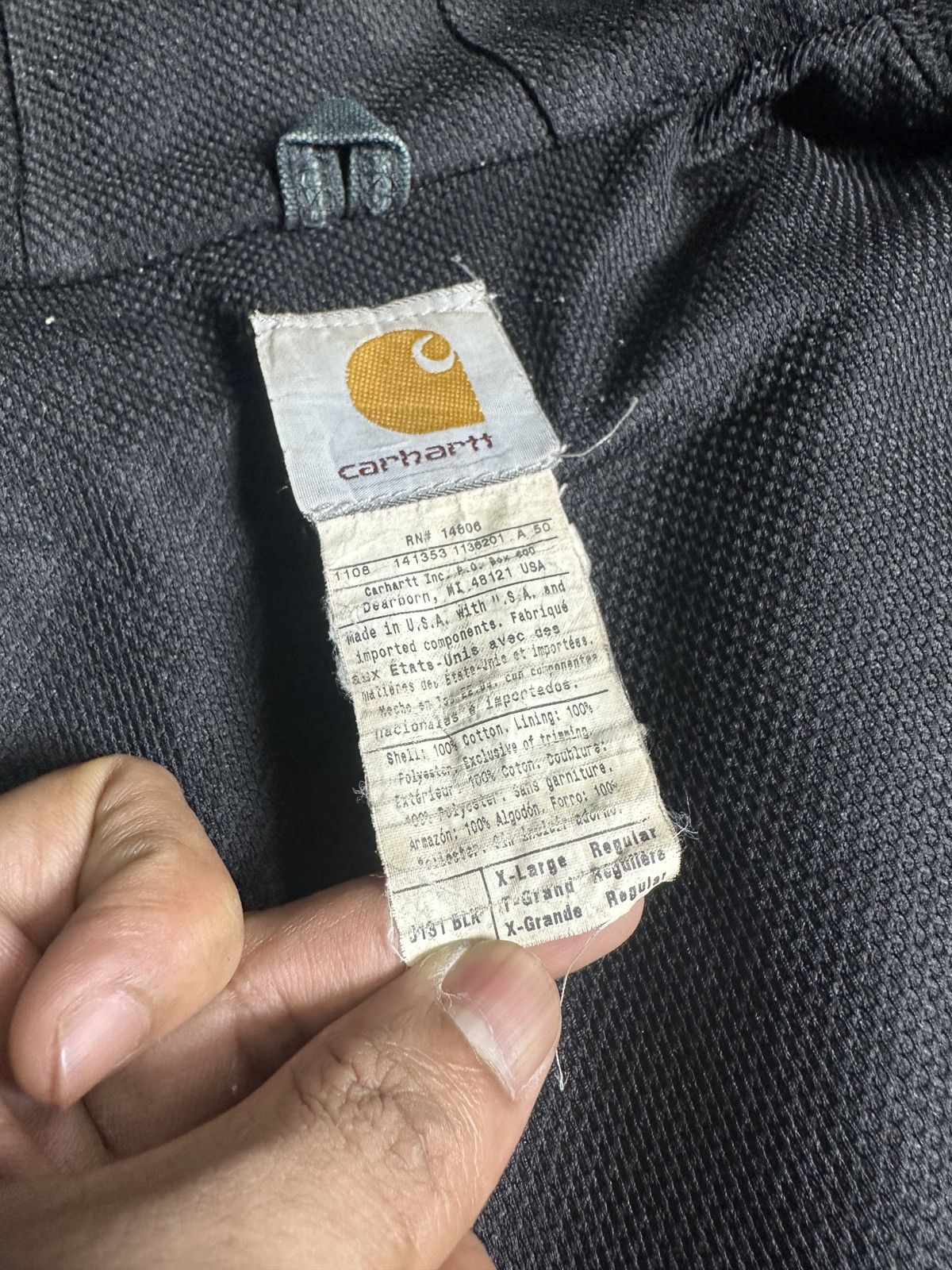 Carhartt Carhartt J131 BLK Active Jacket Black Made in USA boxy fit. Size US XL / EU 56 / 4 - 11 Thumbnail